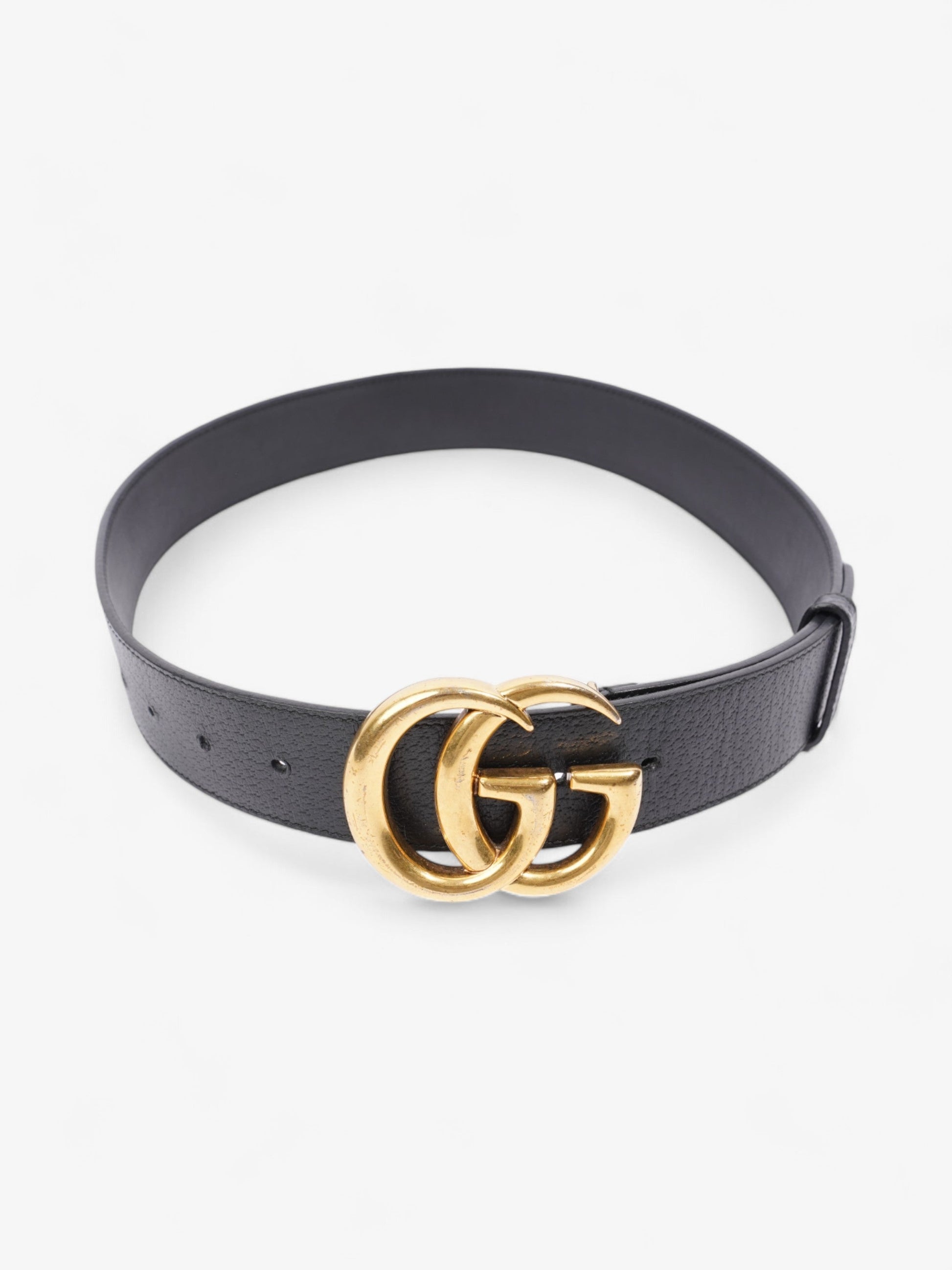 Gucci Marmont Re Edition Wide Belt Handbag Leather Black Accessory 80Cm 33