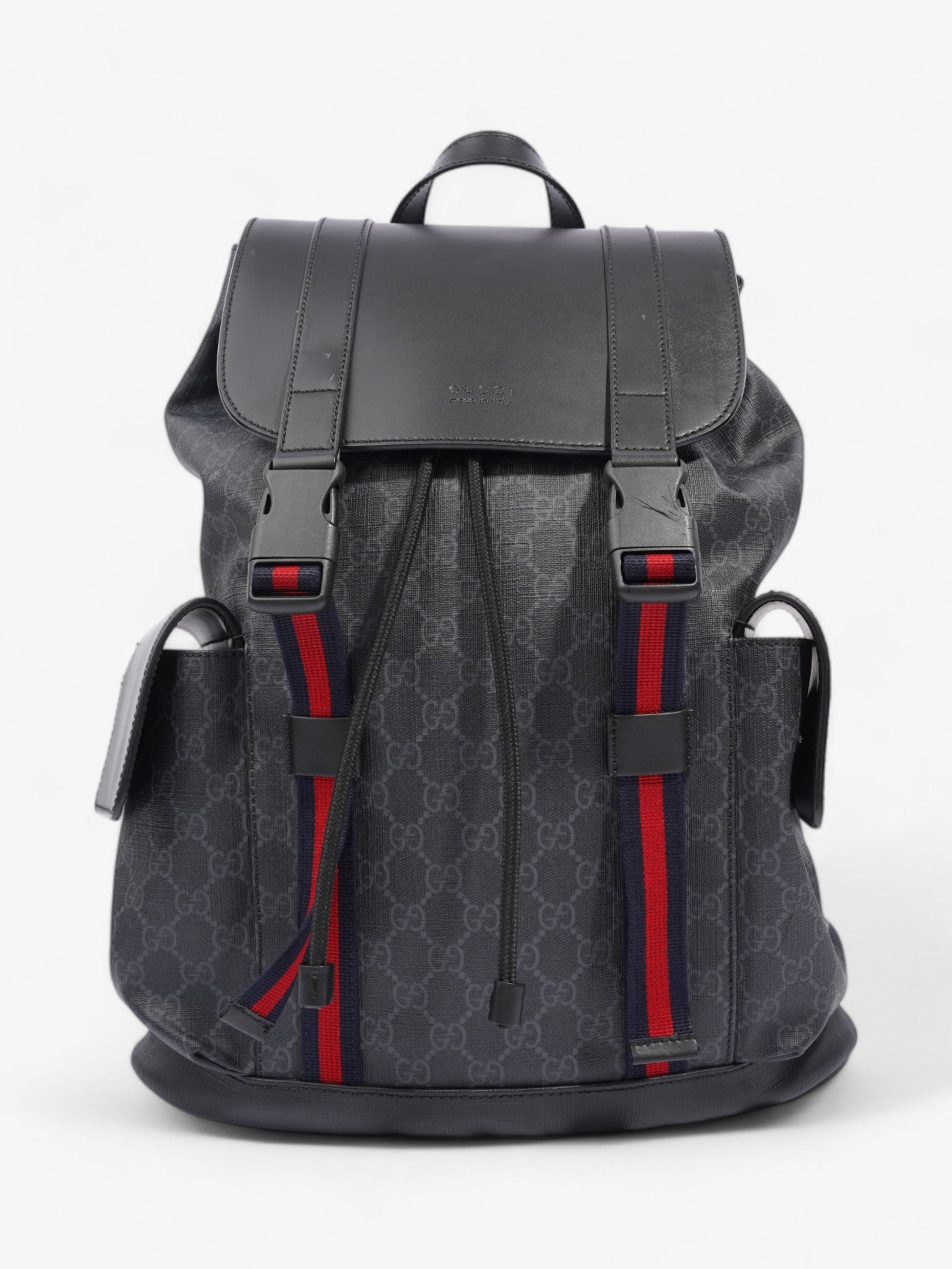 Gucci Backpack Supreme Red Leather Canvas
