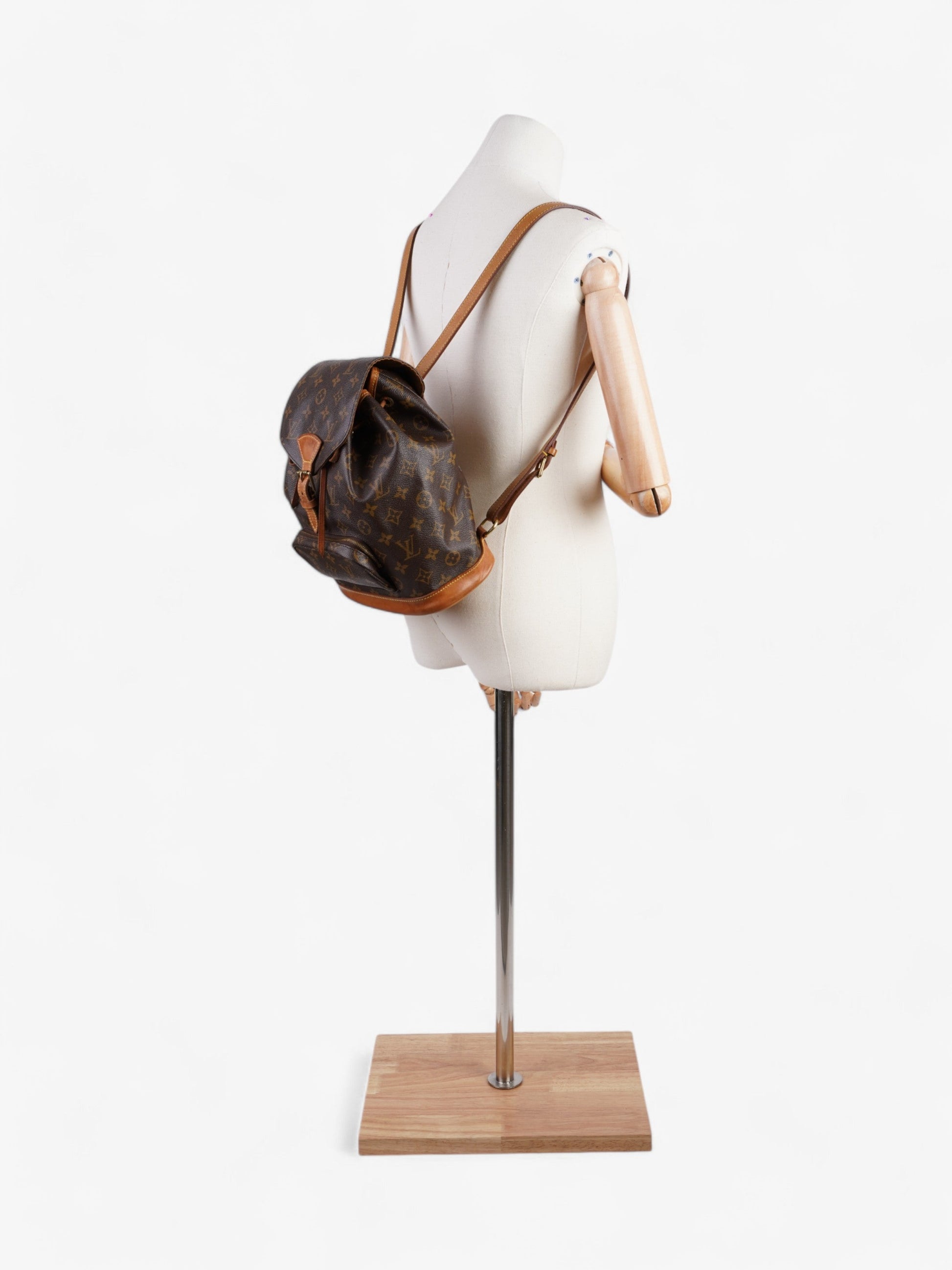 Louis Vuitton Montsouris Backpack Coated MM Monogram Canvas Coated Canvas Apparel