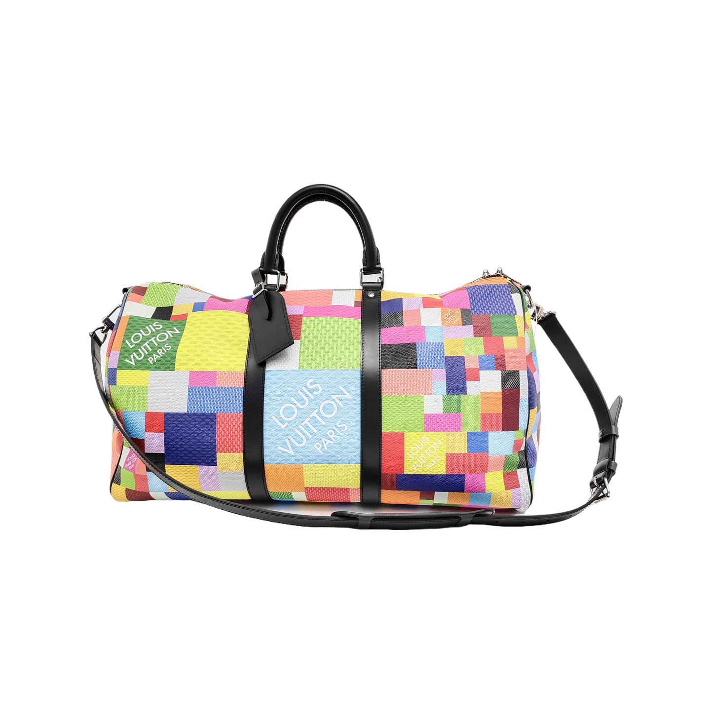 Louis Vuitton Keepall Bandouliere 50 Graphite 3D Damier Multicolor Travel Bag