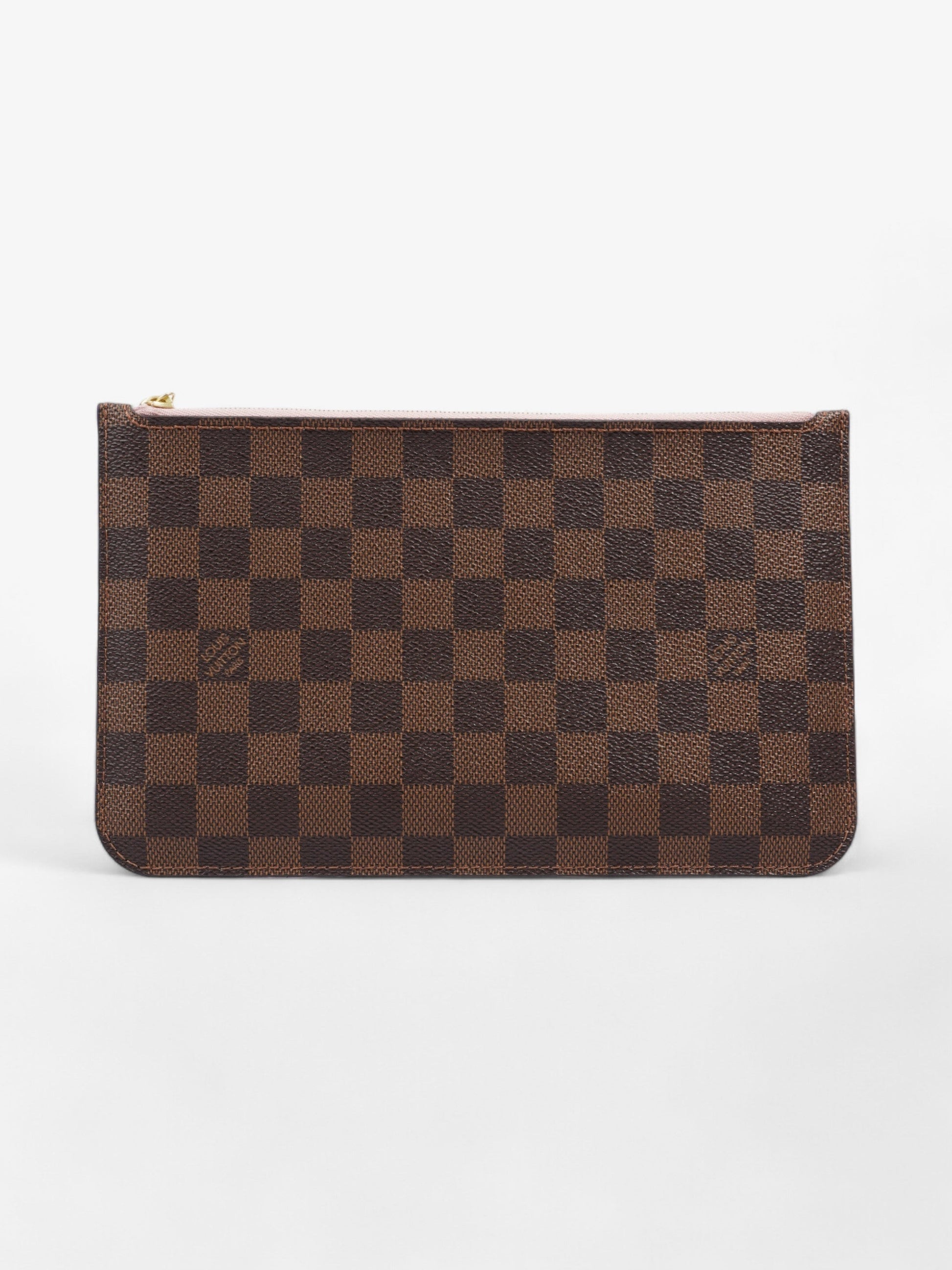 Louis Vuitton Neverful Pochette Ebene Coated Damier Canvas Coated Canvas Apparel Coated Canvas