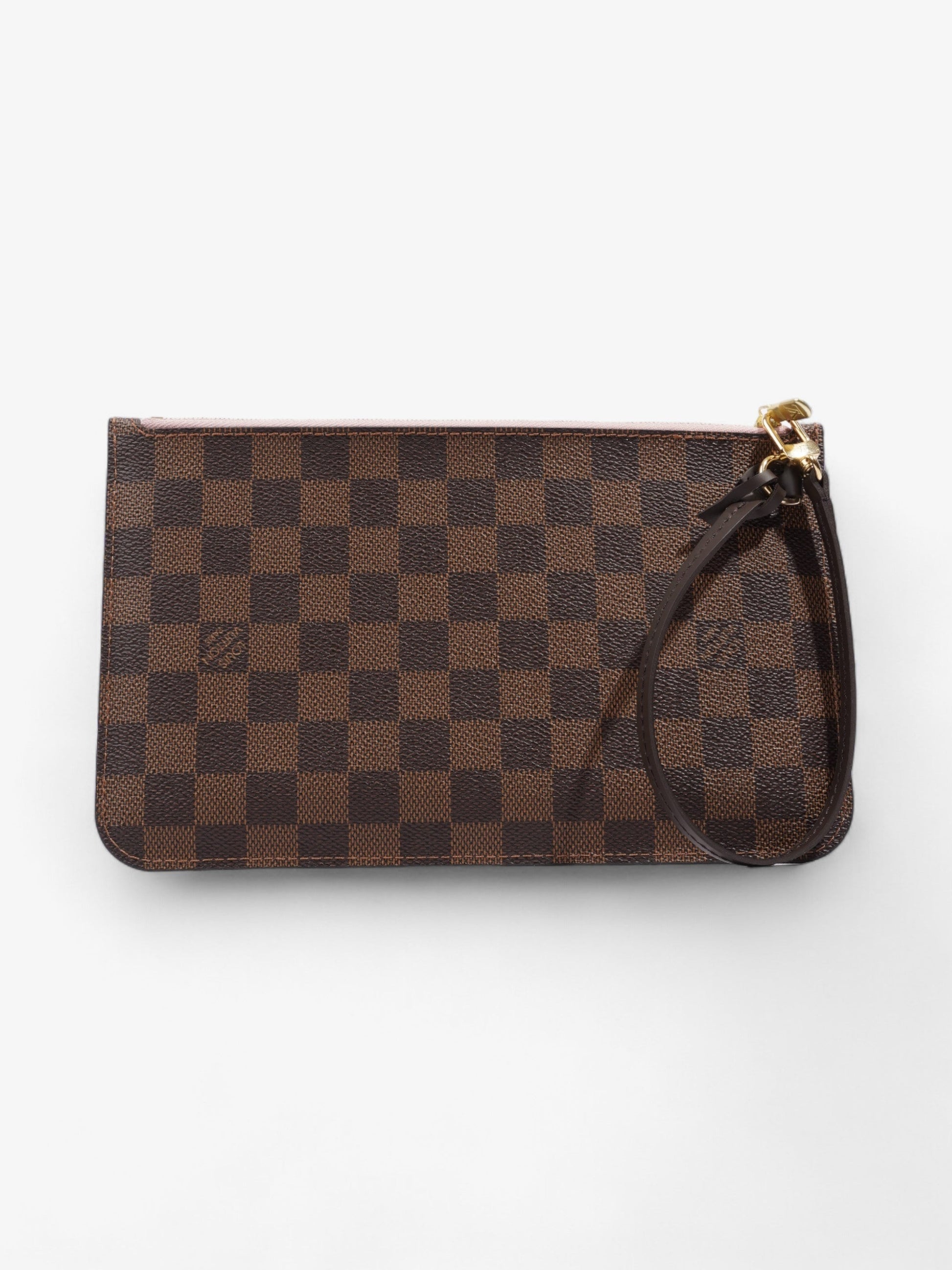 Louis Vuitton Neverful Pochette Ebene Coated Damier Canvas Coated Canvas Apparel Coated Canvas
