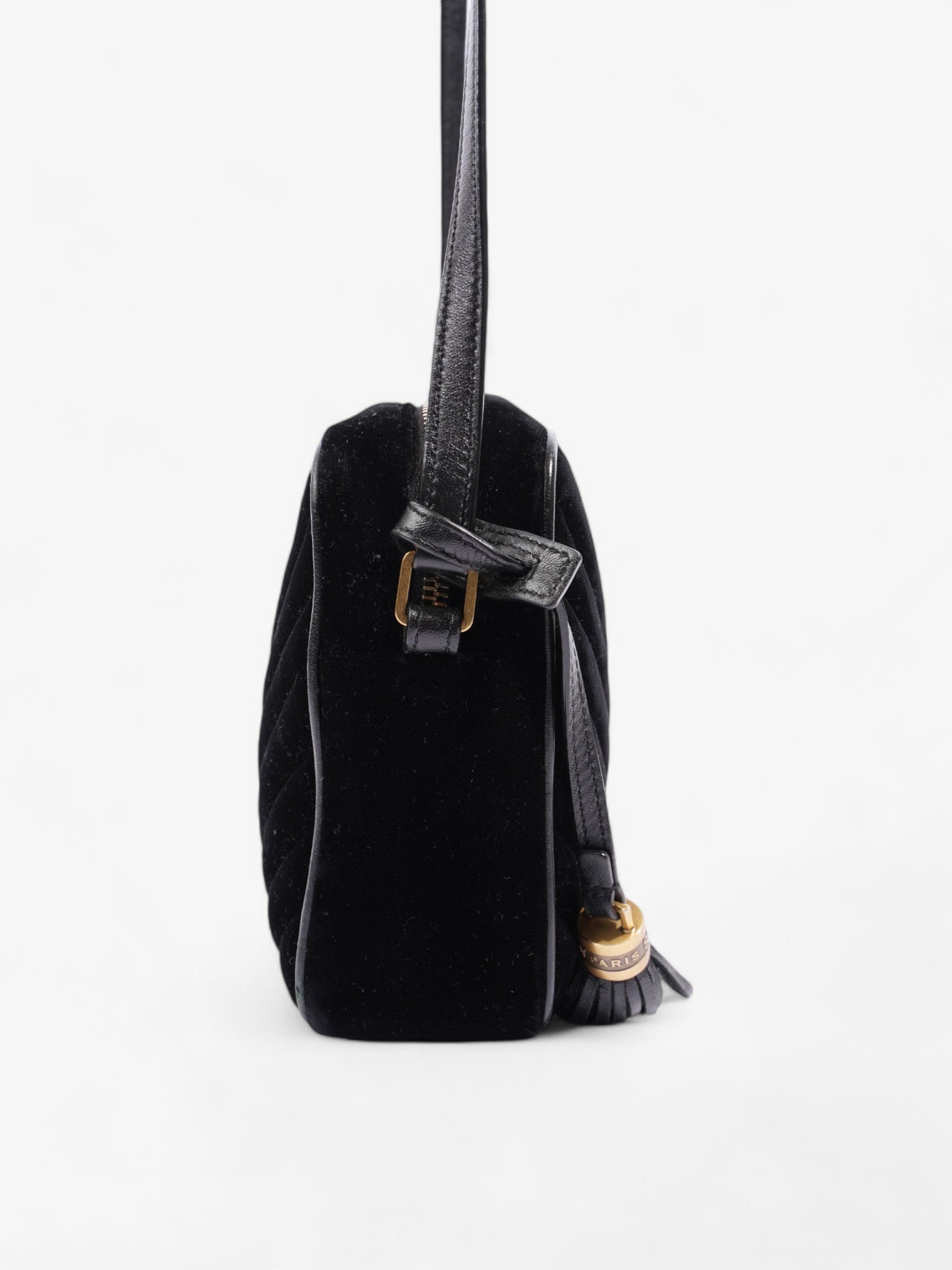 YSL Saint Laurent Lou Camera Bag Suede Black Crossbody Bag