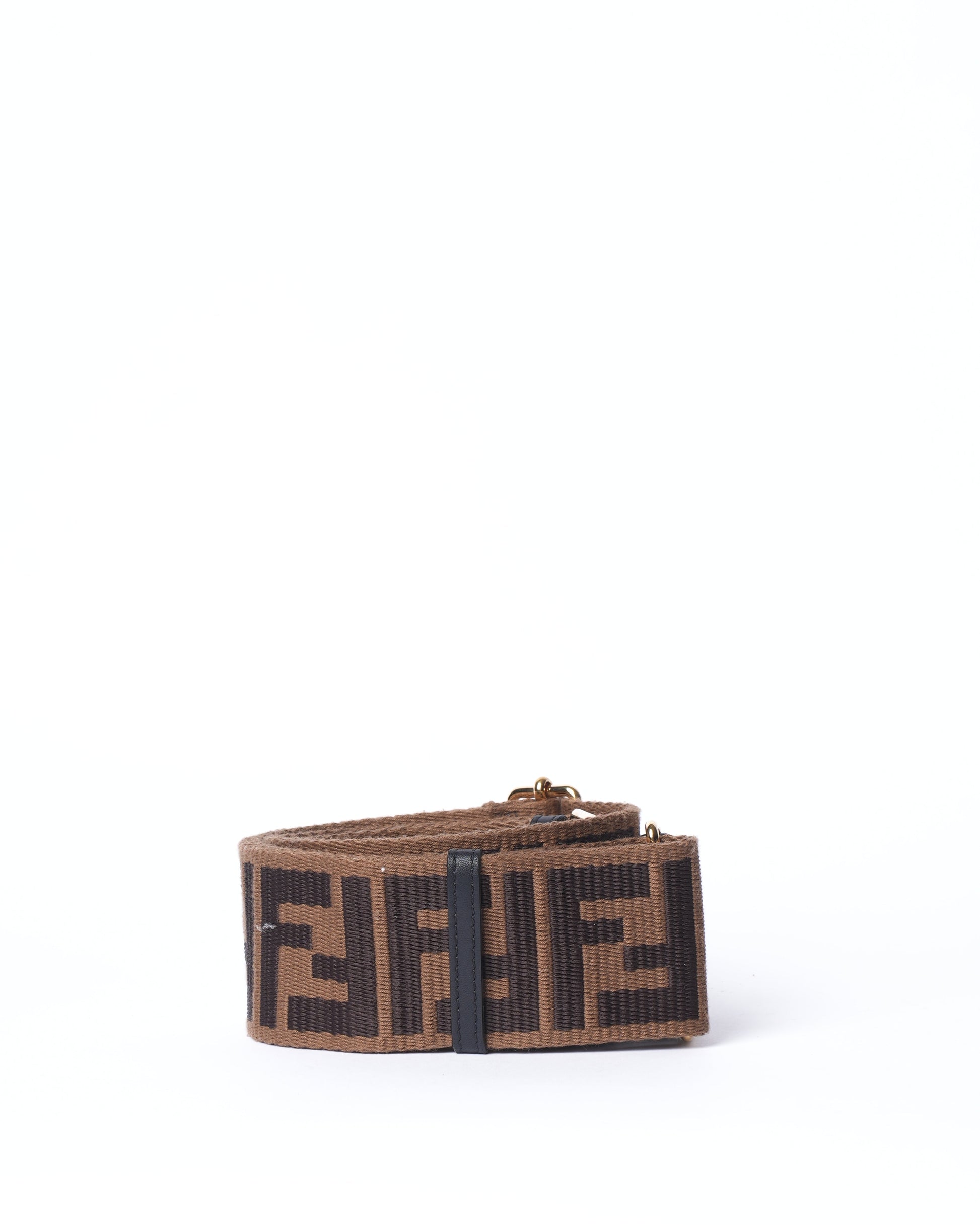 Fendi Shoulder Bag *New* 'Strap You' Shoulder Strap Canvas Brown