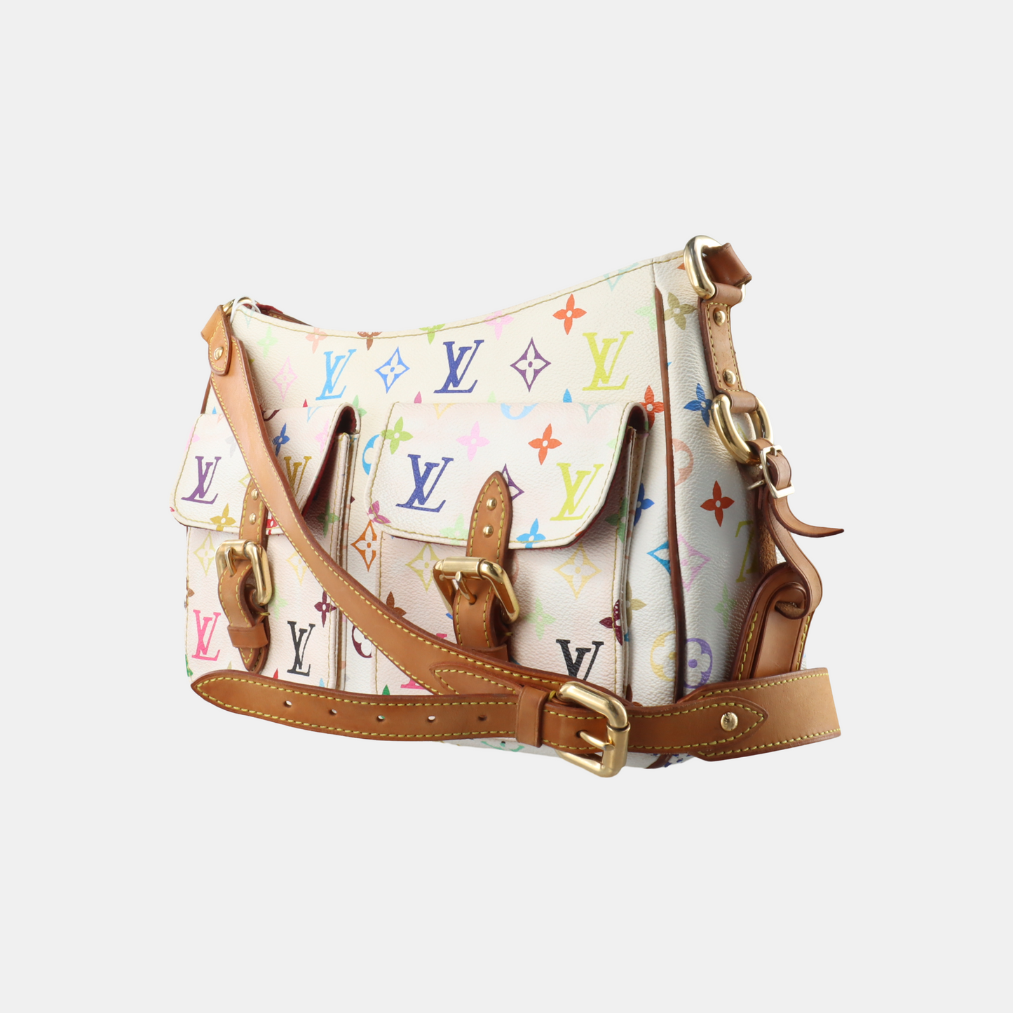 Louis Vuitton x Takashi Murakami Lodge White Multicolor Handbag