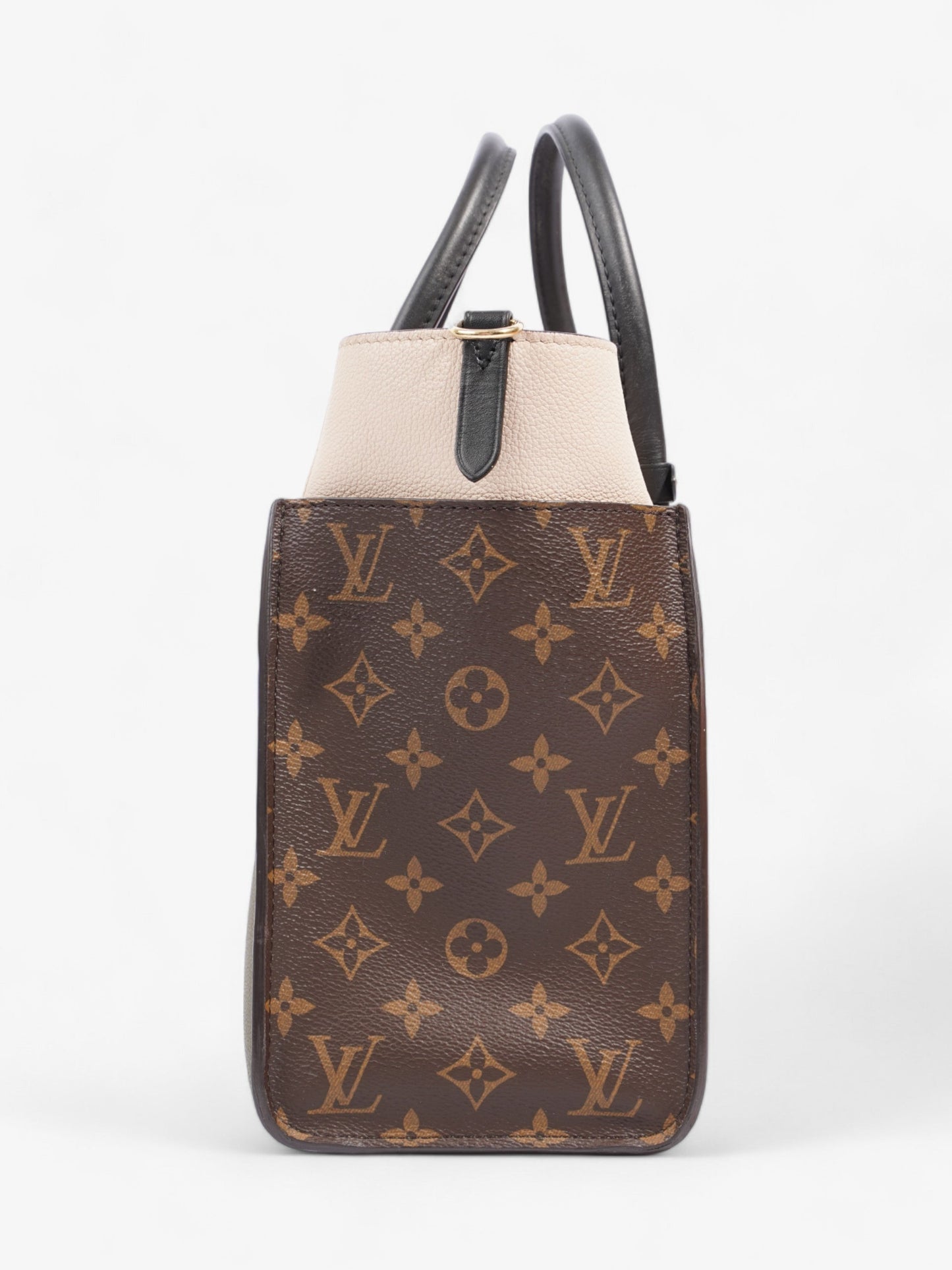 Louis Vuitton On My Side Olive Cream Monogram Leather Green Handbag