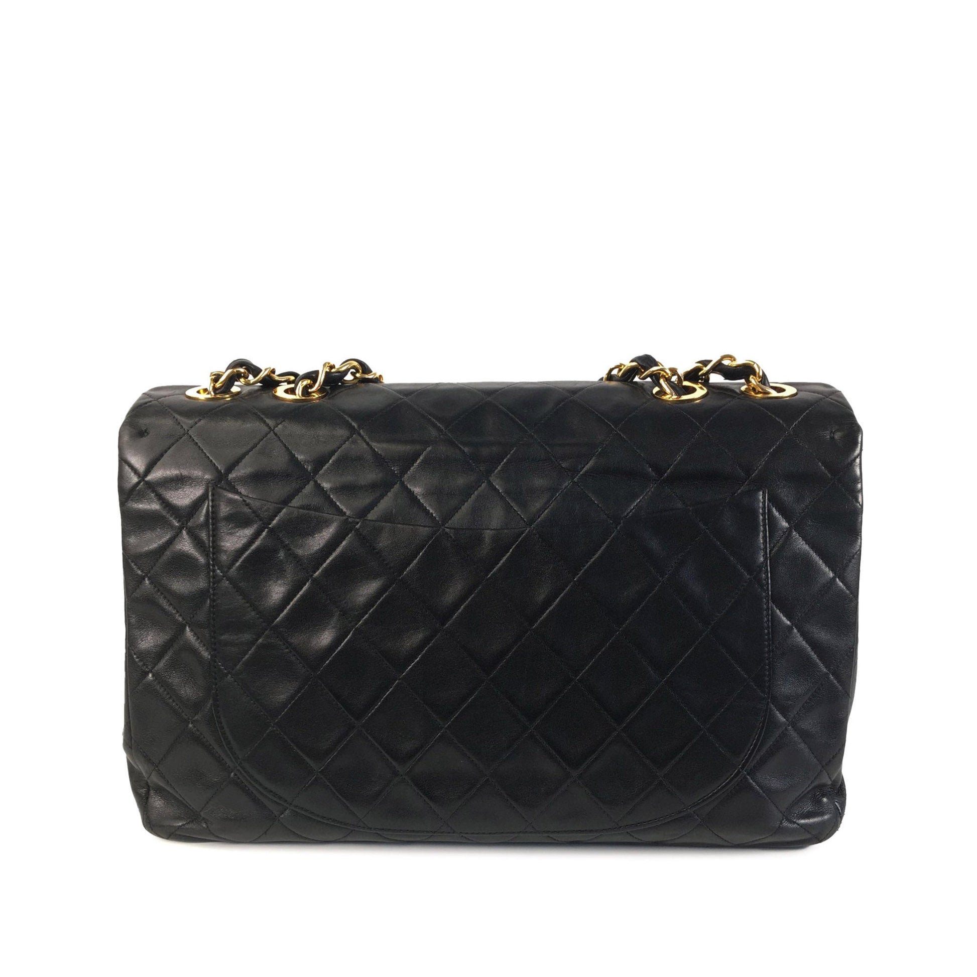 CHANEL Maxi XL Lambskin Single Flap Shoulder Bag