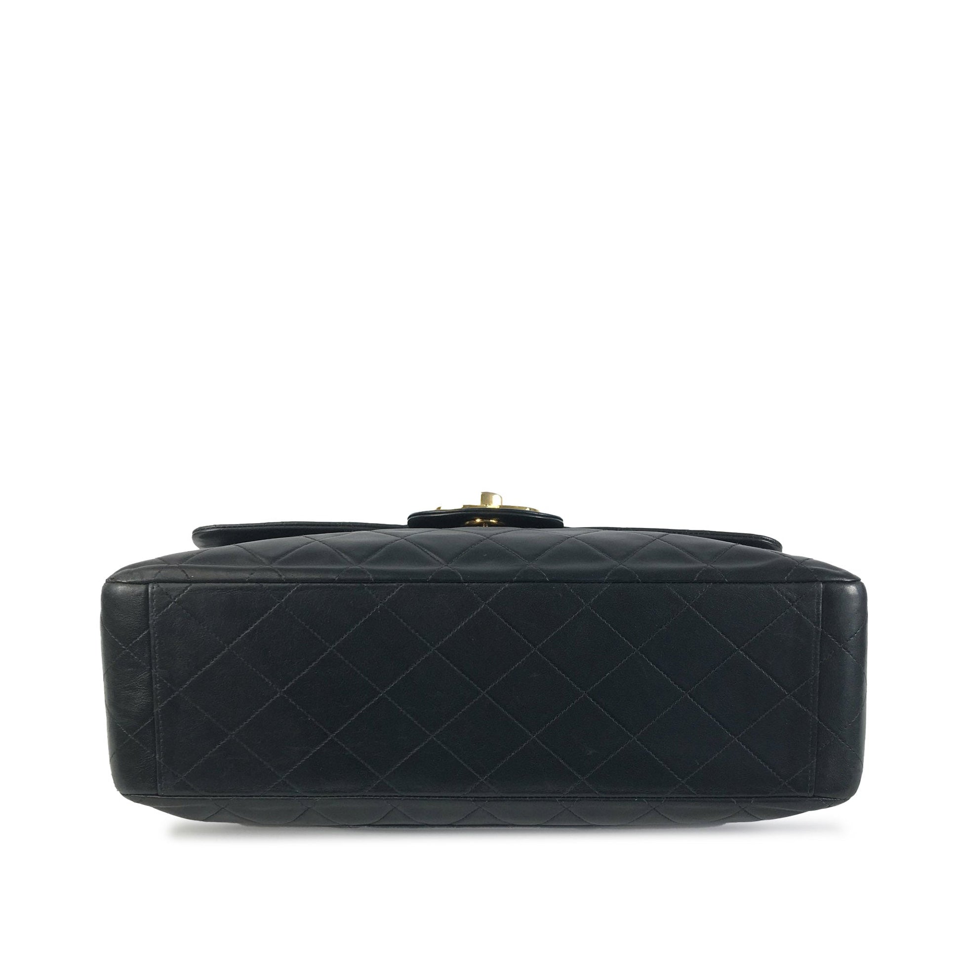 CHANEL Maxi XL Lambskin Single Flap Shoulder Bag