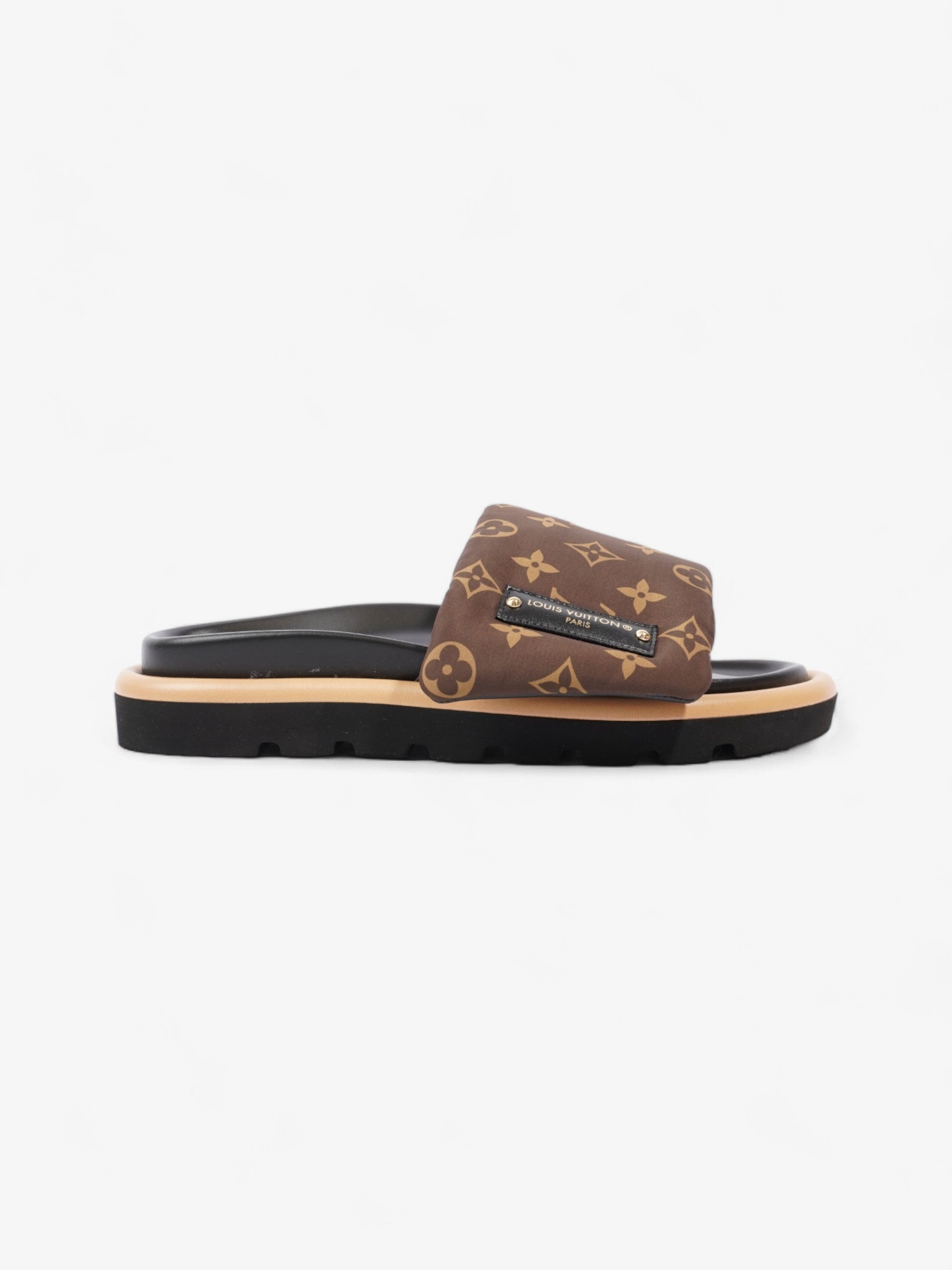 Louis Vuitton Pool Pillow Slides Nylon EU Monogram Black Handbag