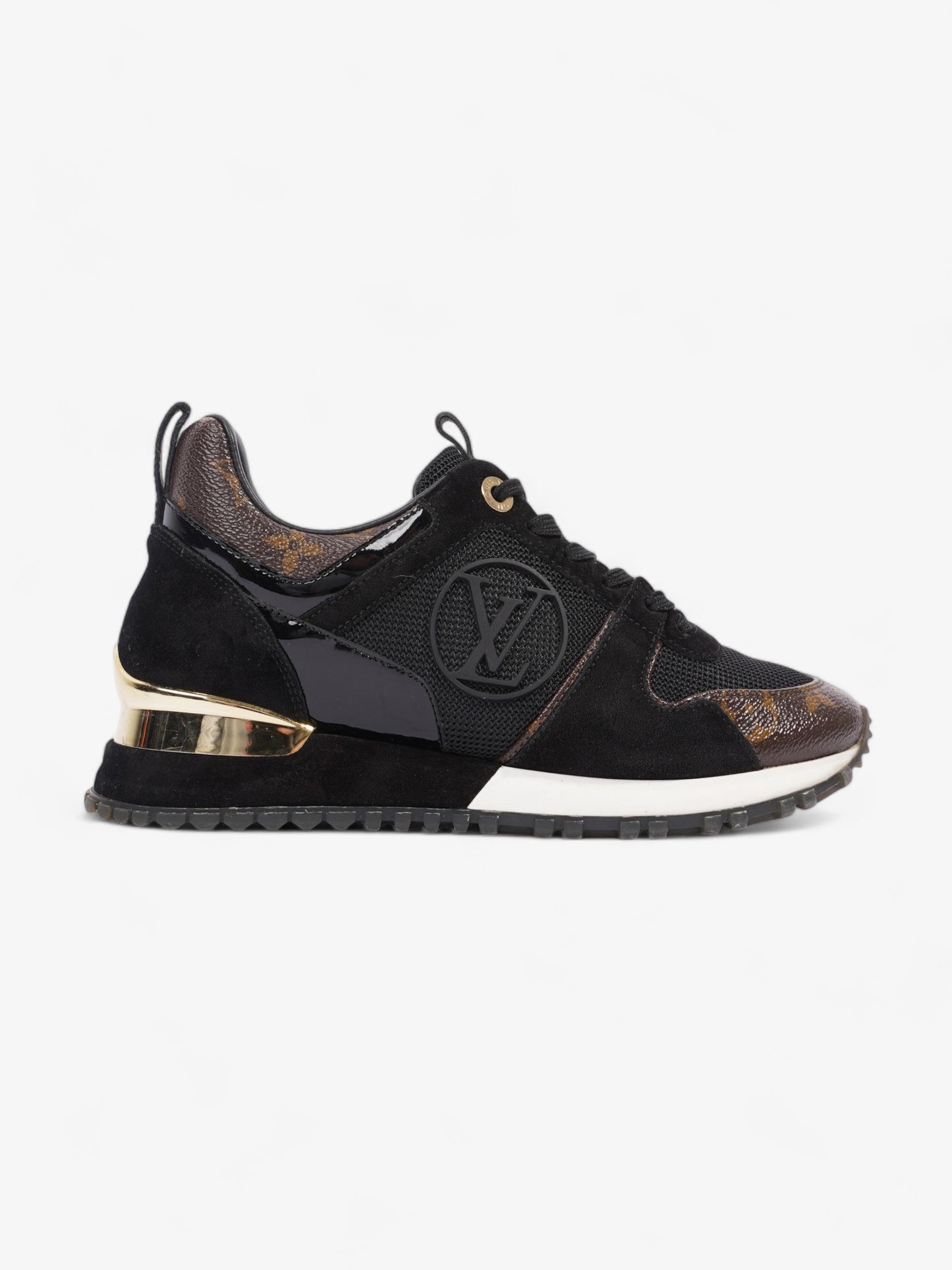 Louis Vuitton Run Away Sneaker Mesh EU 35 Monogram Black Shoes