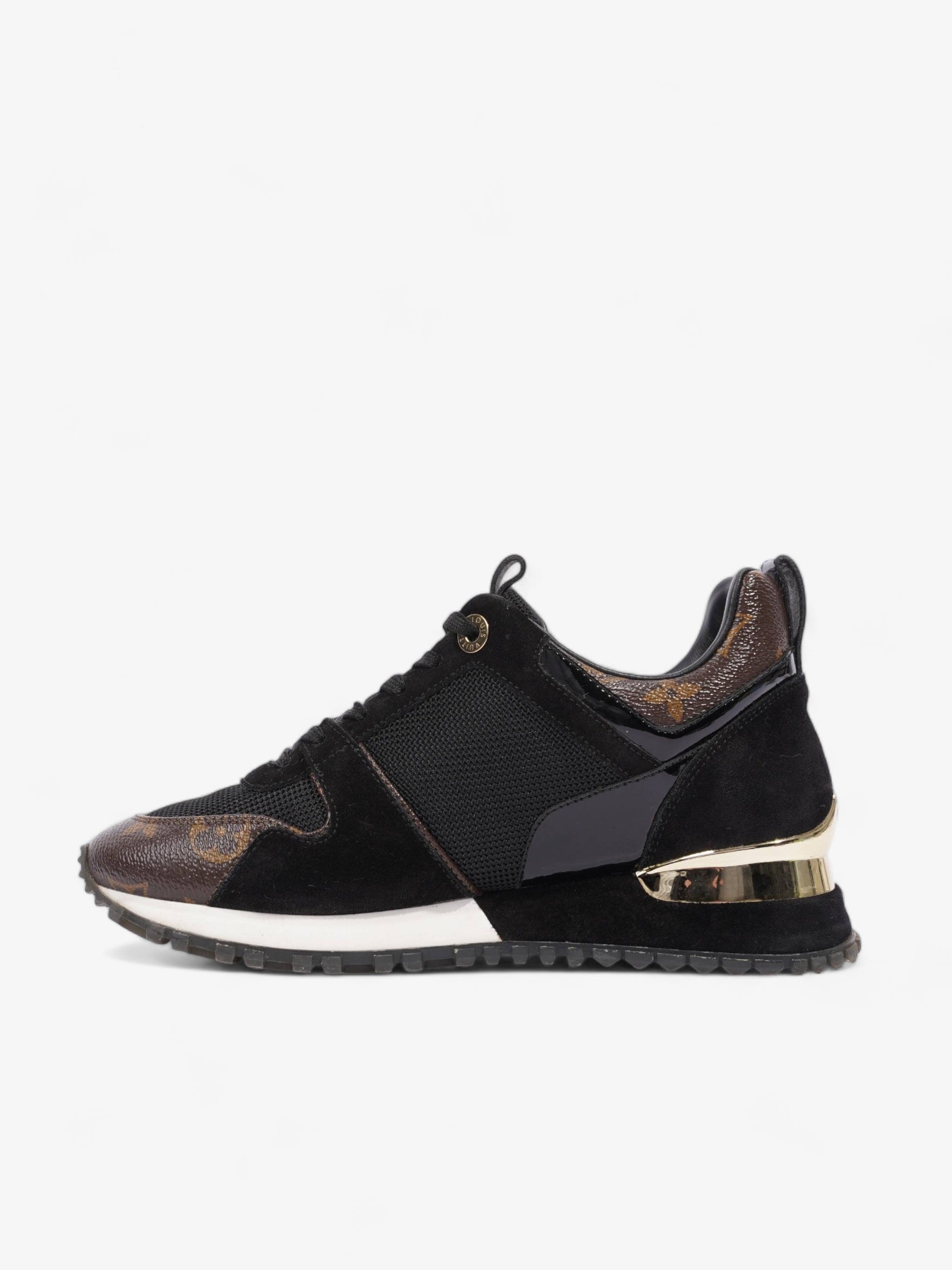 Louis Vuitton Run Away Sneaker Mesh EU 35 Monogram Black Shoes