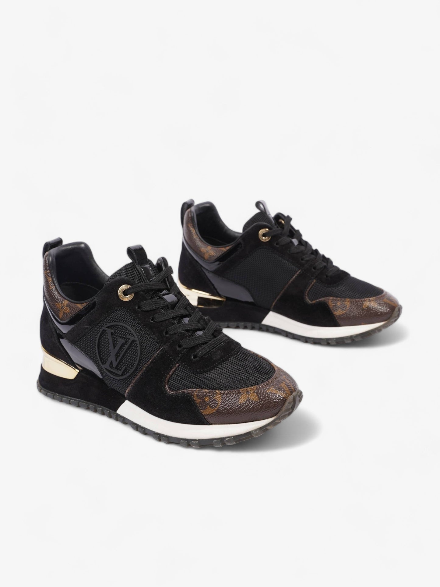 Louis Vuitton Run Away Sneaker Mesh EU 35 Monogram Black Shoes