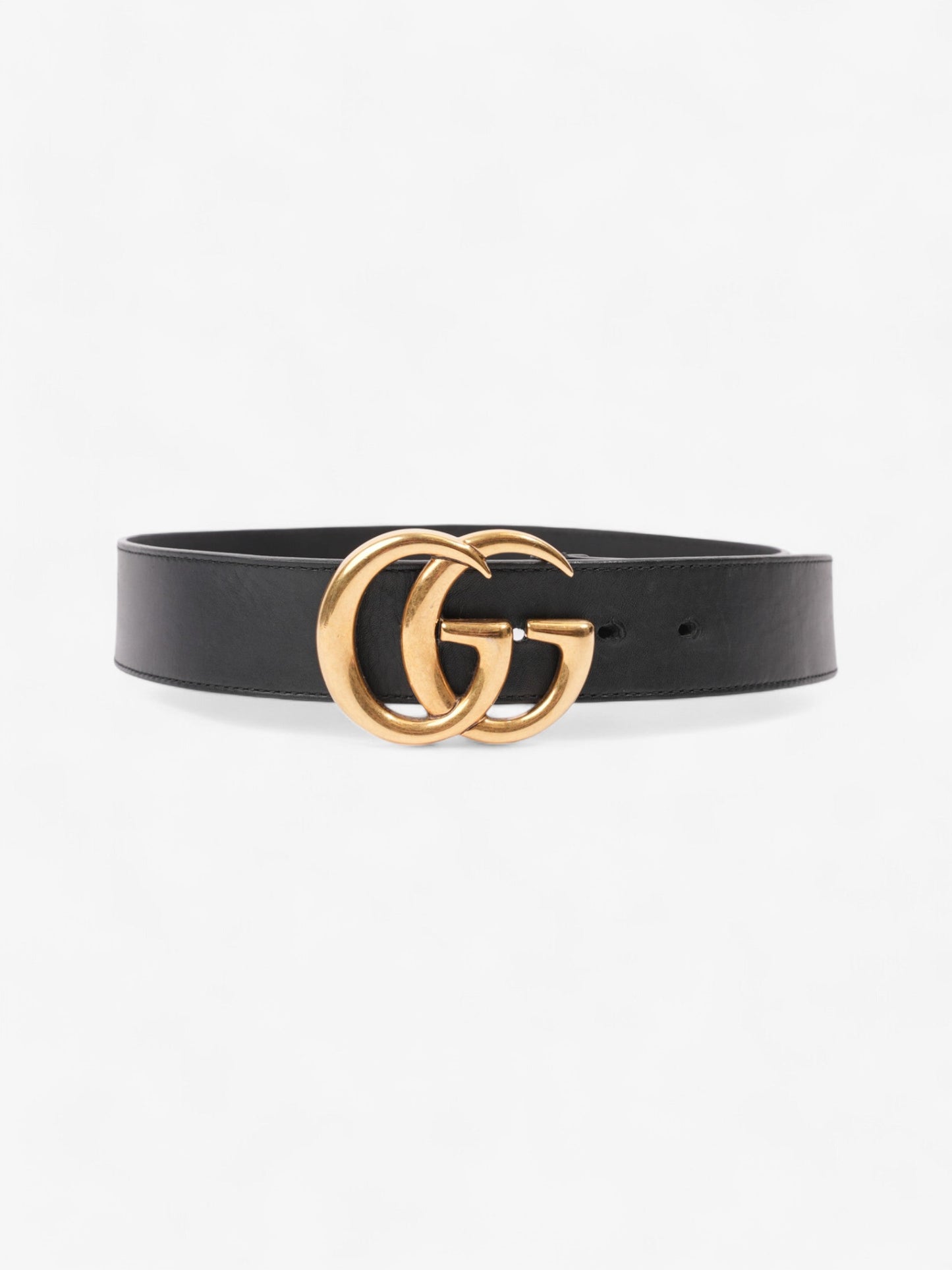 Gucci Marmont Re Edition Wide Belt Handbag Leather Black Accessory 75Cm 30