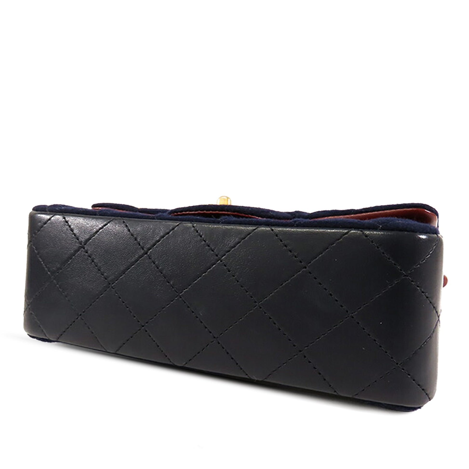 Blue Chanel Mini Rectangular Classic Jersey Sailor Single Flap Crossbody Bag