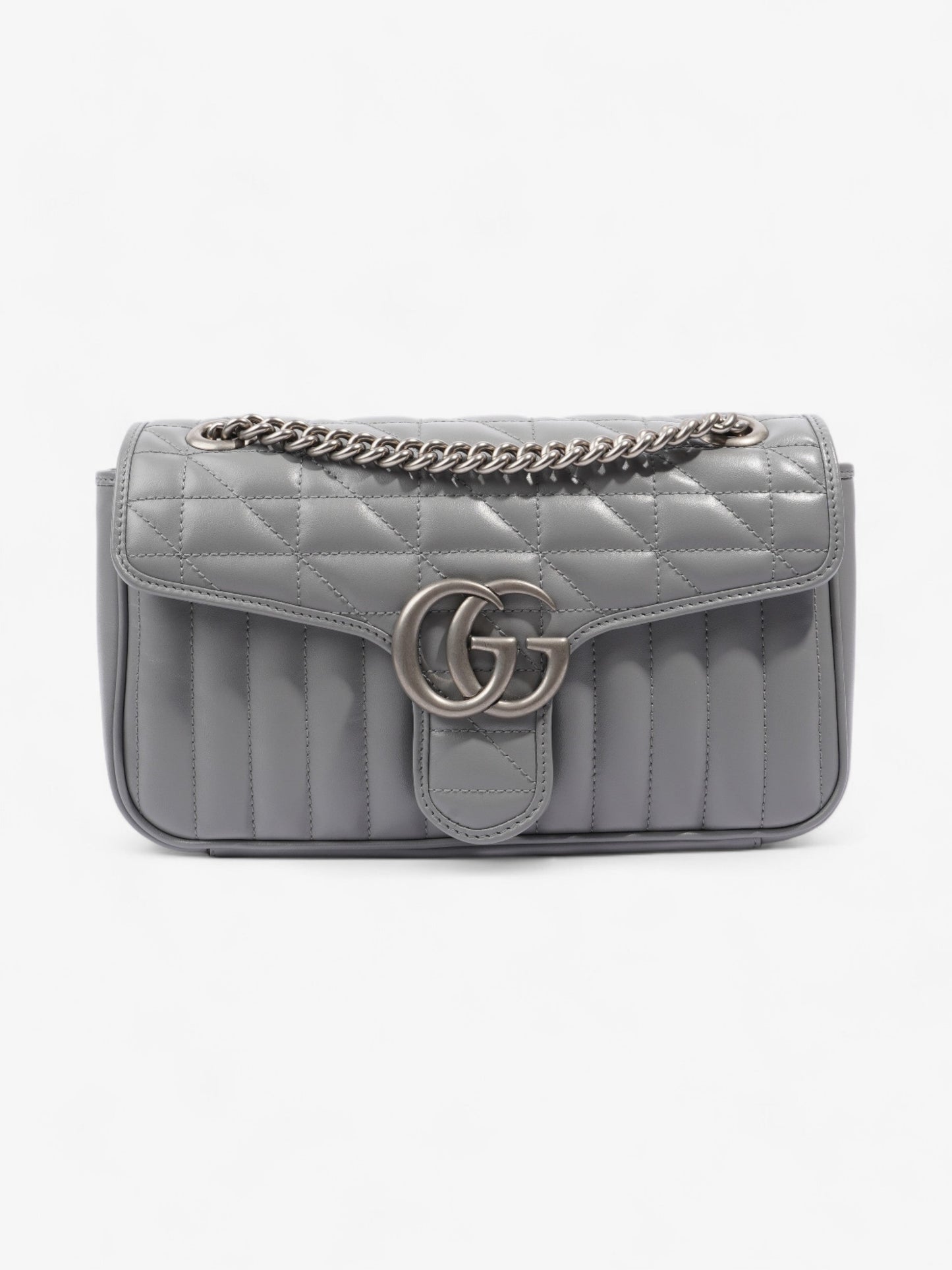 Gucci Marmont Grey Crossbody Bag Leather Small