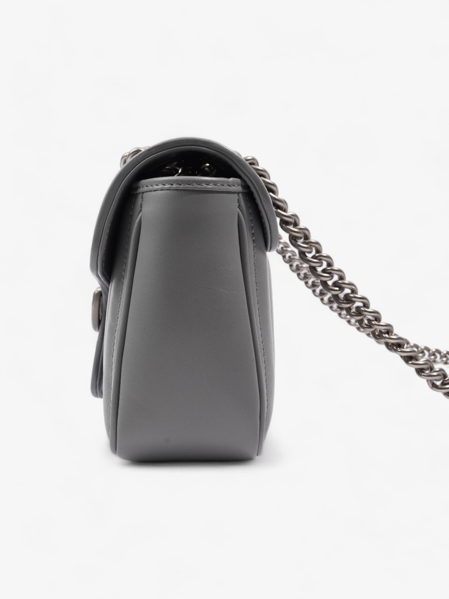 Gucci Marmont Grey Crossbody Bag Leather Small