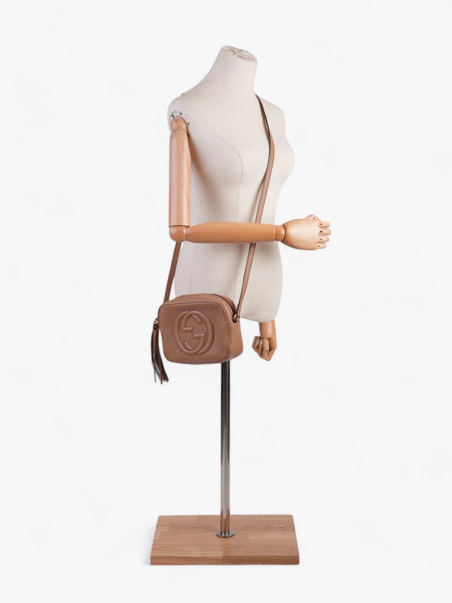 Gucci Soho Disco Bag Leather Beige Crossbody Bag