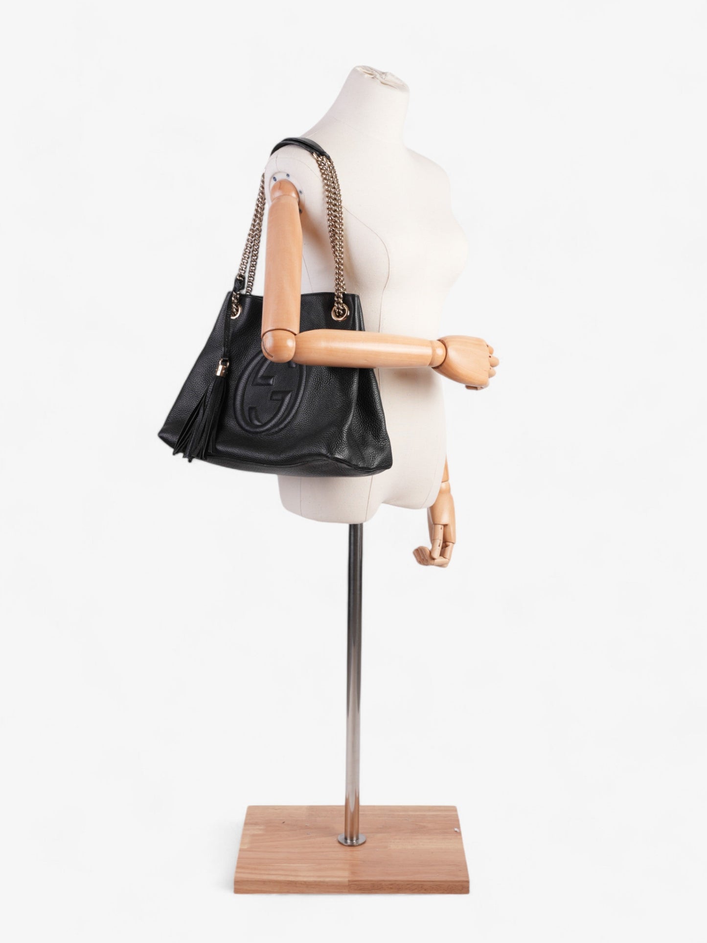 Gucci Soho Tote Leather Black Shoulder Bag