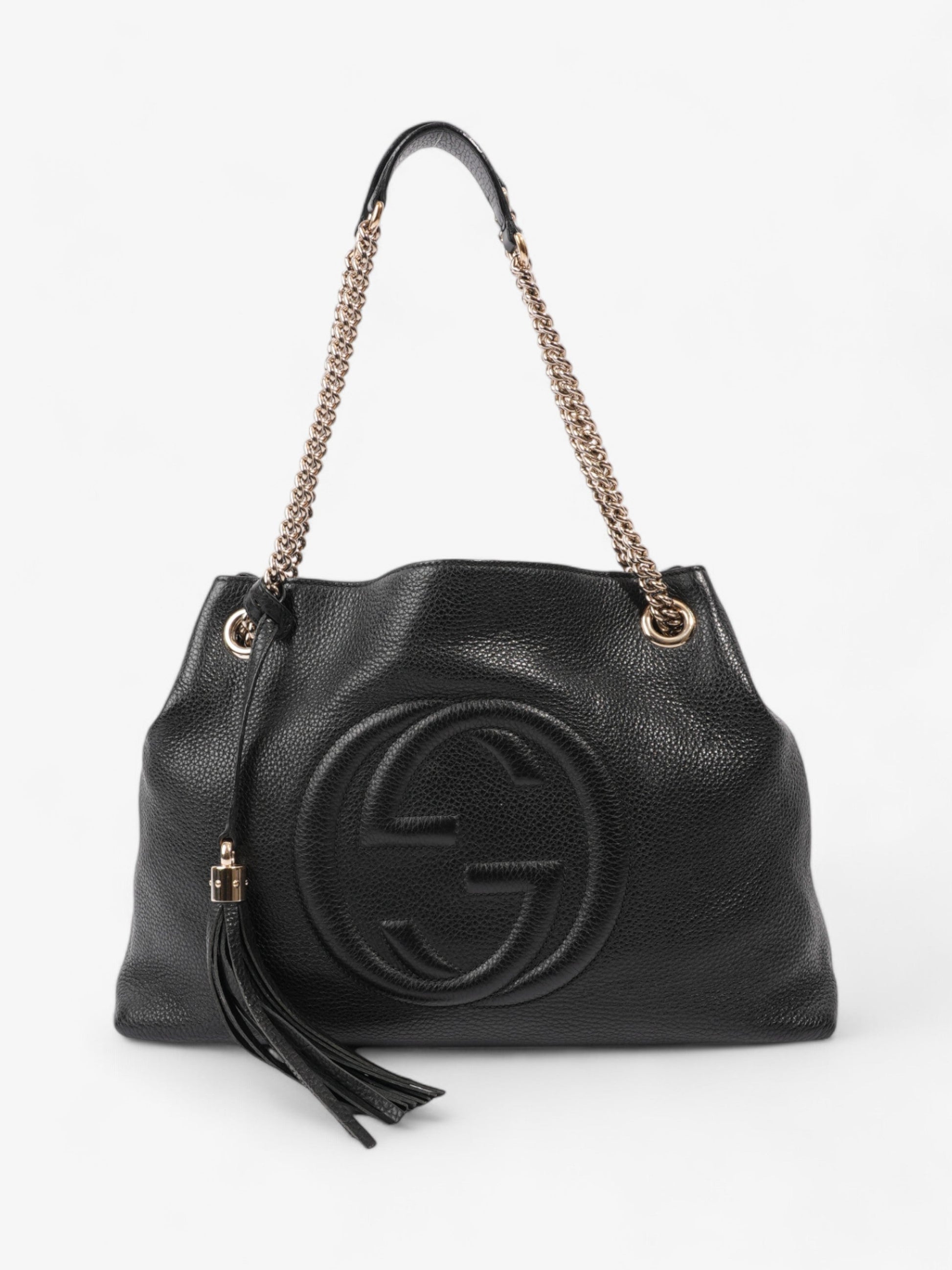 Gucci Soho Tote Leather Black Shoulder Bag
