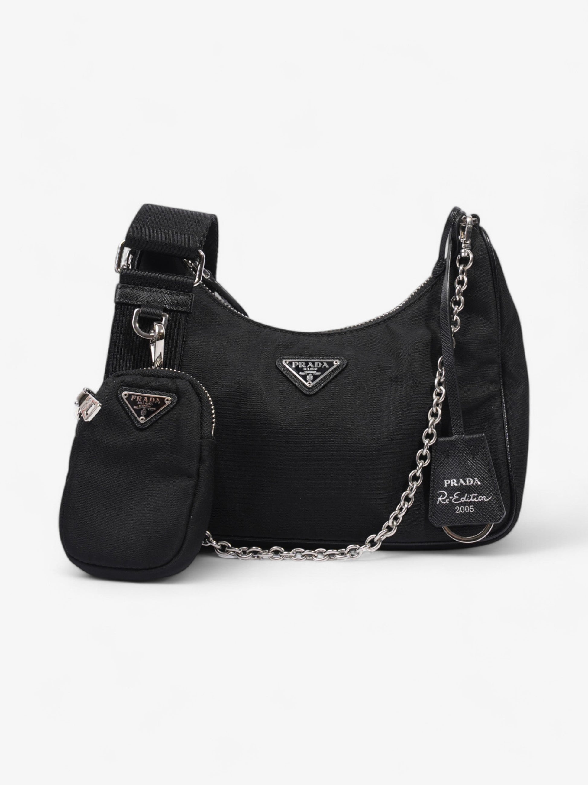 Prada Re Edition Re Bag Re Nylon Black Mini Shoulder Bag