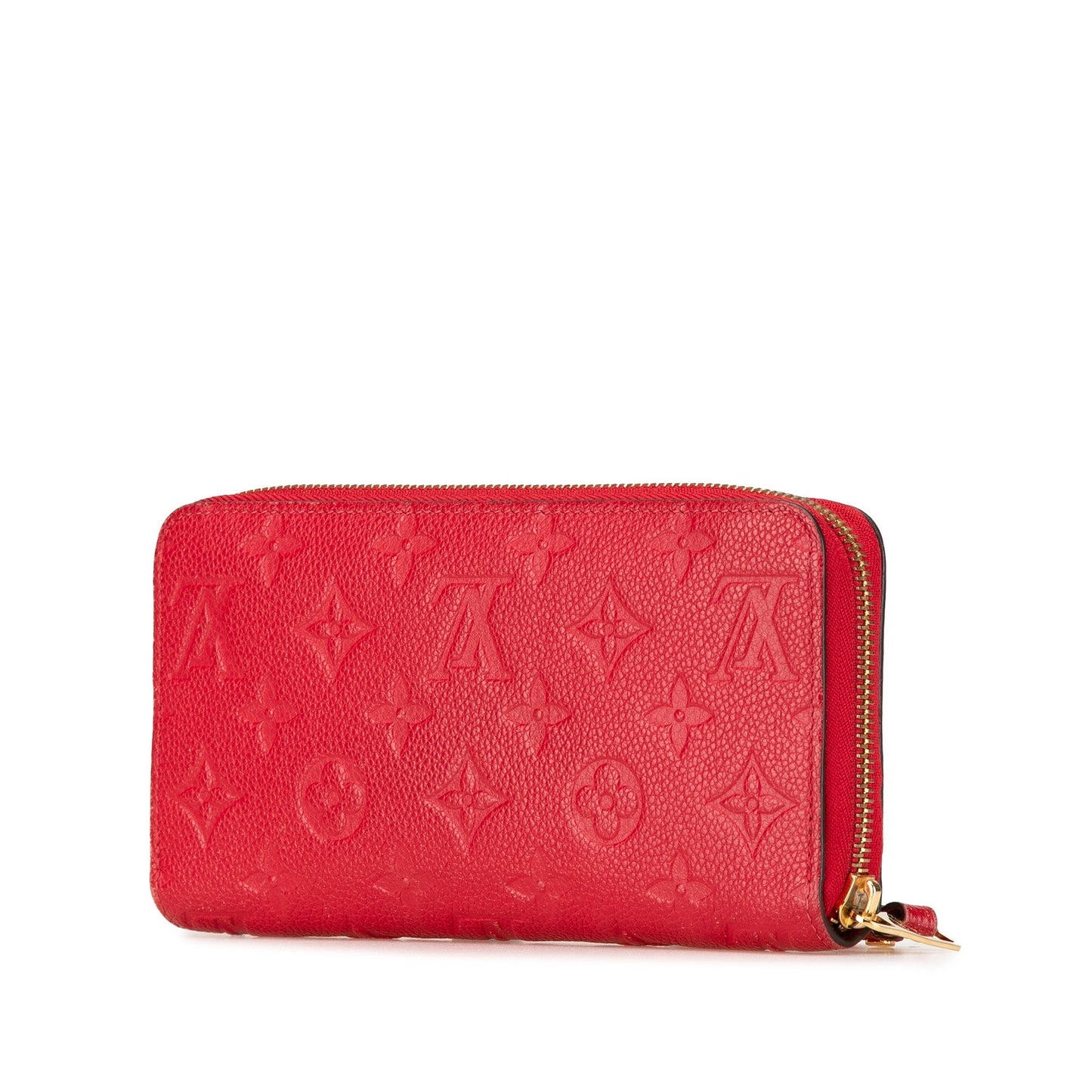 Red Louis Vuitton Monogram Empreinte Zippy Long Wallet