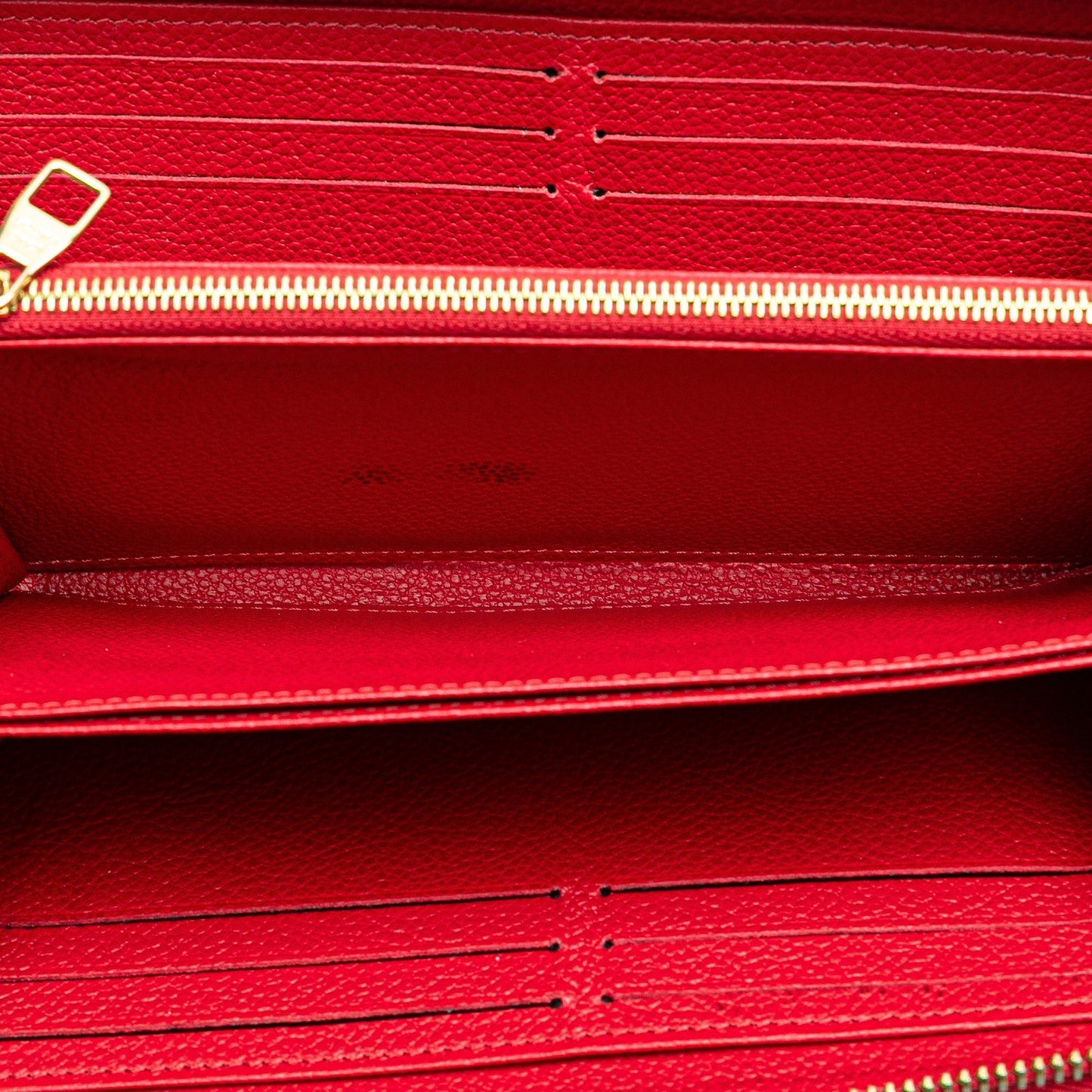 Red Louis Vuitton Monogram Empreinte Zippy Long Wallet