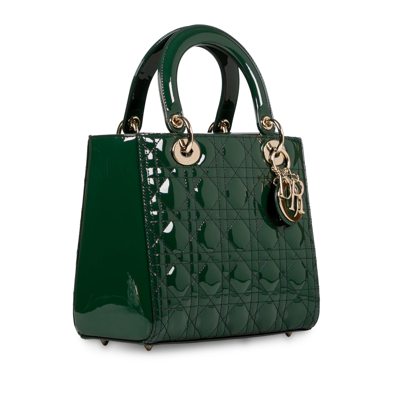 Dior Christian Lady Shoulder Bag Patent Medium