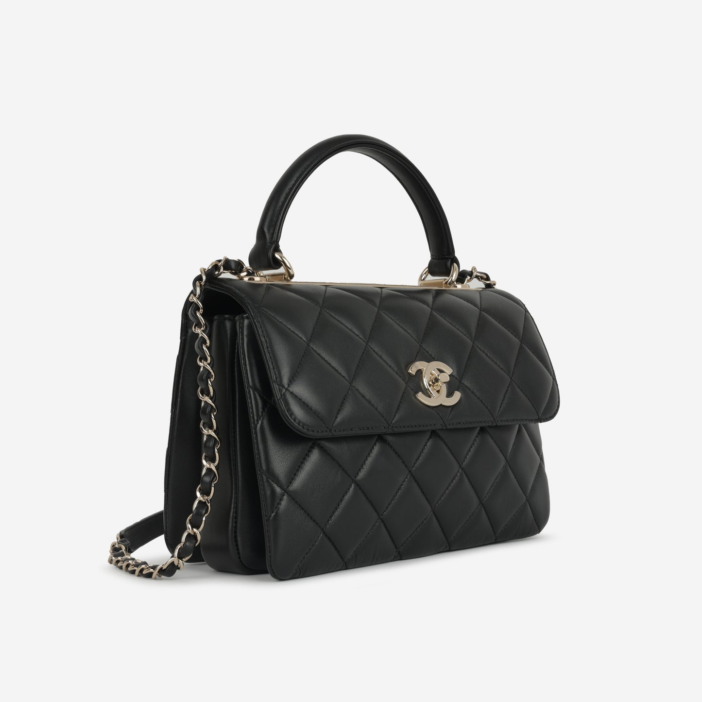 Chanel - Trendy CC Flap Bag - Small - Black Lambskin CGHW -