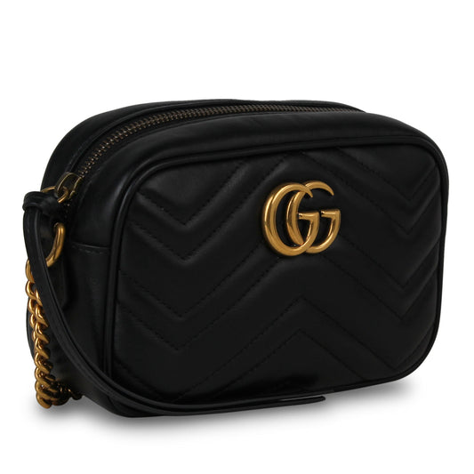 Gucci Marmont Shoulder Bag Black Mini Marmont Black