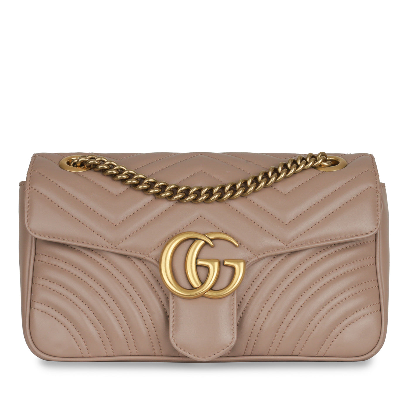 Gucci Marmont Bag Small Shoulder Bag Nude Ghw