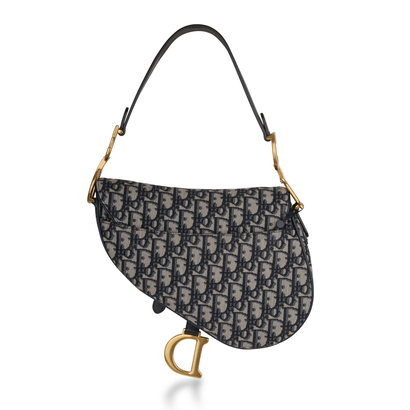 Dior Christian Saddle Bag Oblique Canvas Shoulder Bag Oblique Canvas Navy