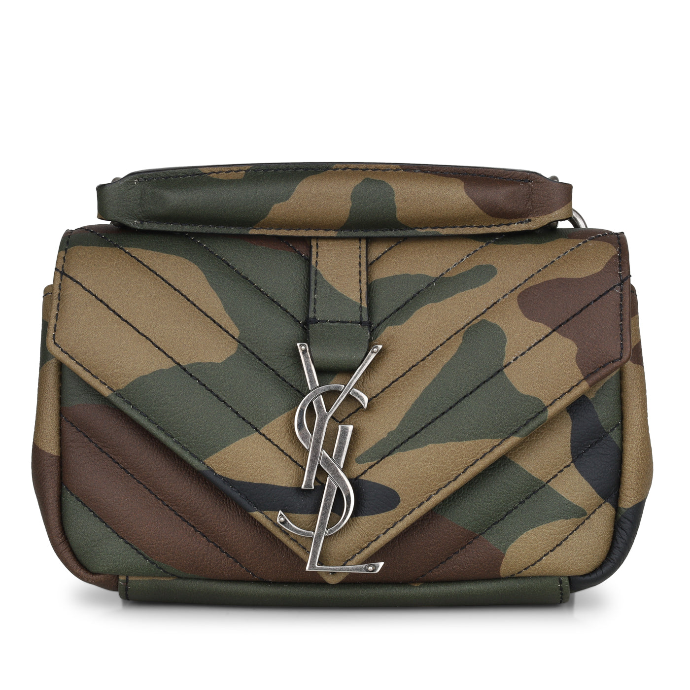 YSL Saint Laurent Coll Ge Camo Crossbody Bag Mini