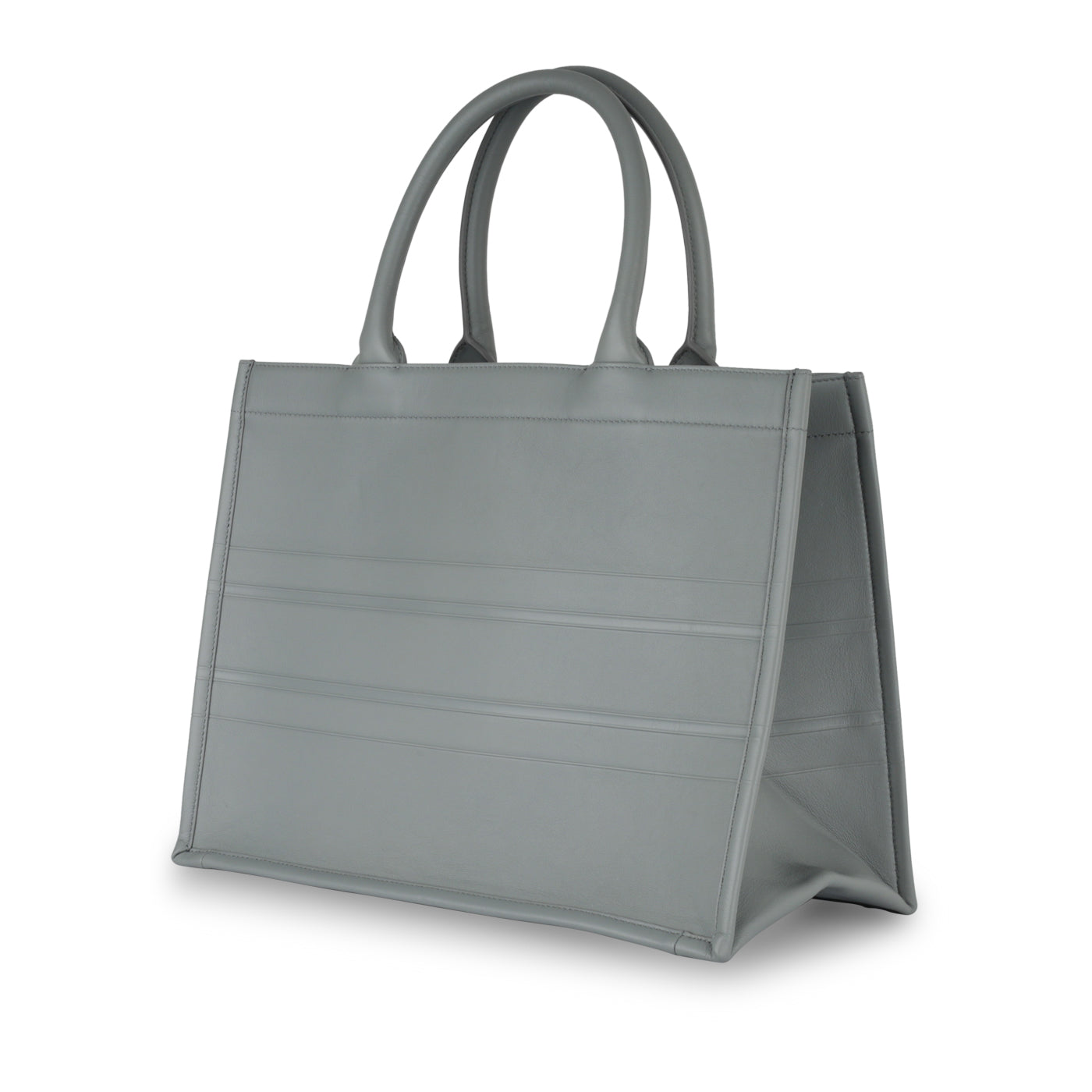 Dior Christian Book Tote Calfskin Tote Bag Calfskin Matte Grey
