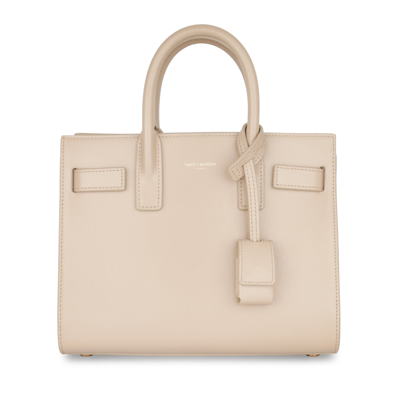 YSL Saint Laurent Nano Sac De Jour Crossbody Bag Beige Leather Aghw