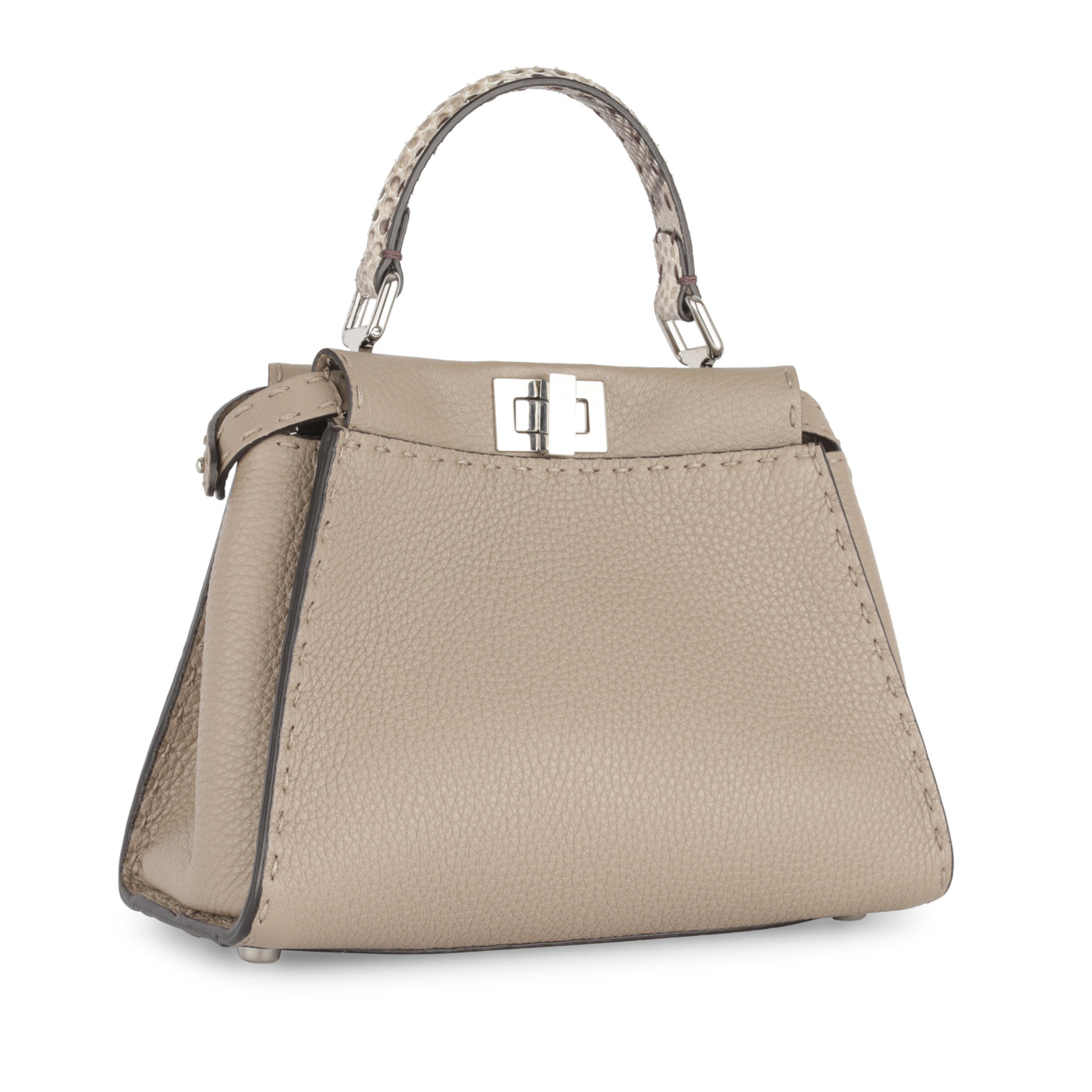 Fendi Peekaboo Crossbody Bag Mini Mini Taupe Shw