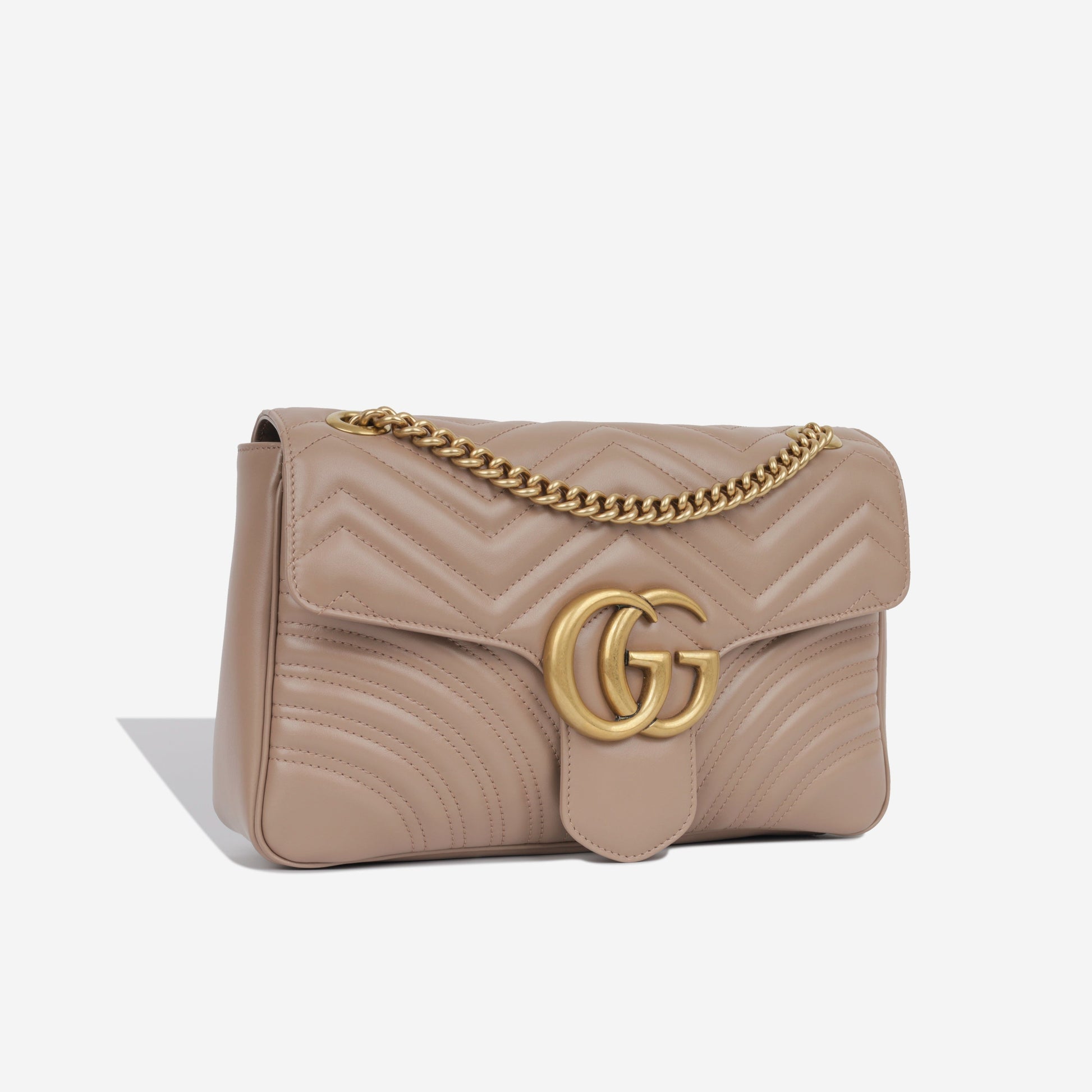 Gucci Marmont Shoulder Bag Medium Pink Ghw