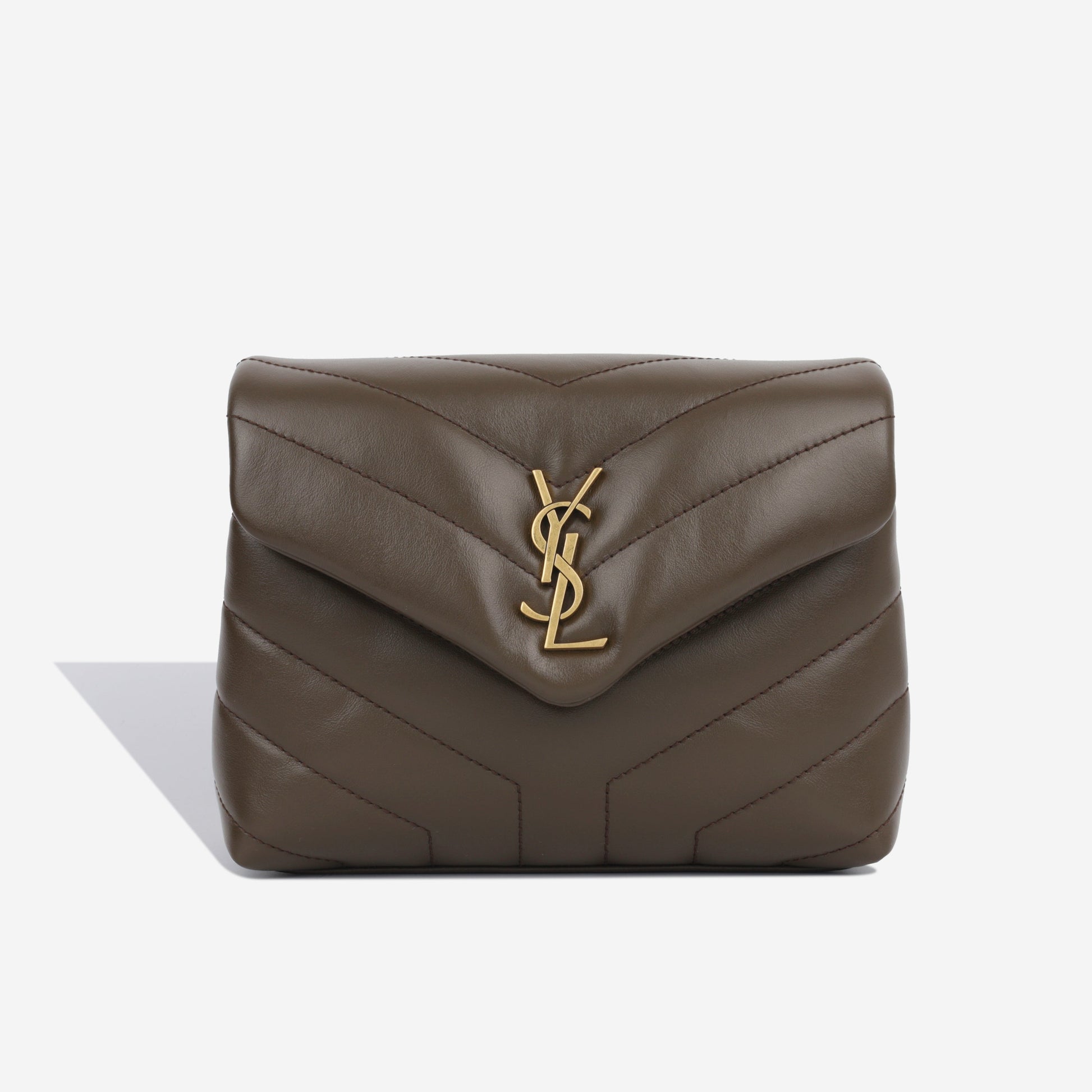 YSL Saint Laurent Loulou Bag Toy Crossbody Bag Browb Calfskin Ghw
