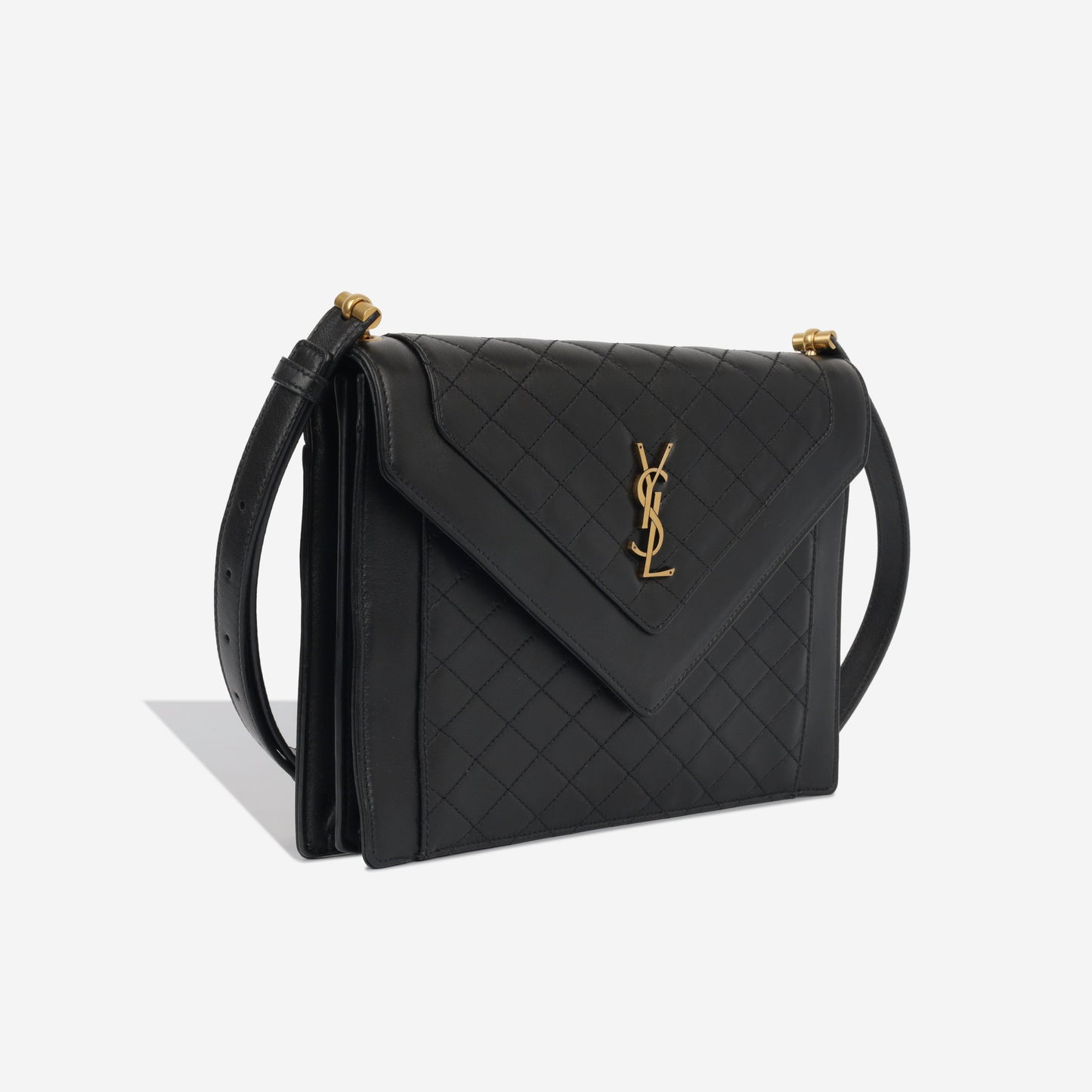 YSL Saint Laurent Gaby Satchel Satchel Bag Black Lambskin Ghw