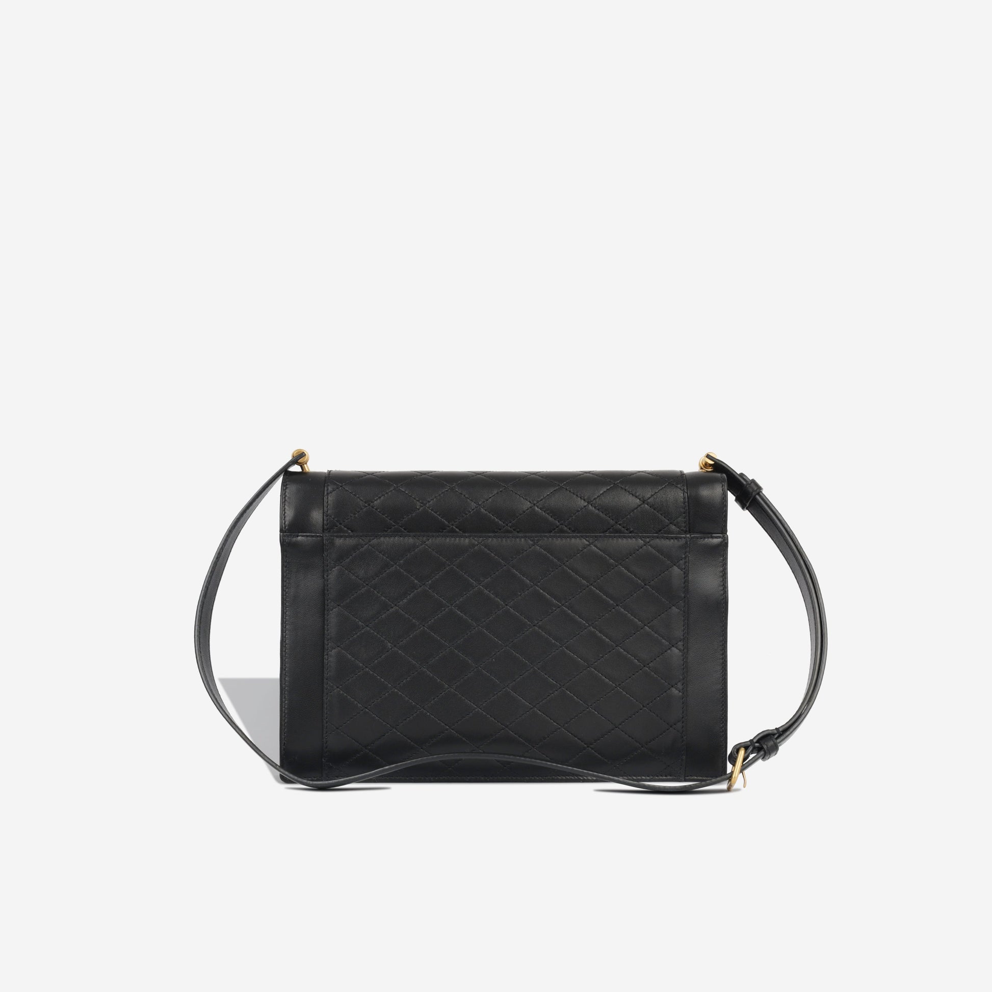 YSL Saint Laurent Gaby Satchel Satchel Bag Black Lambskin Ghw
