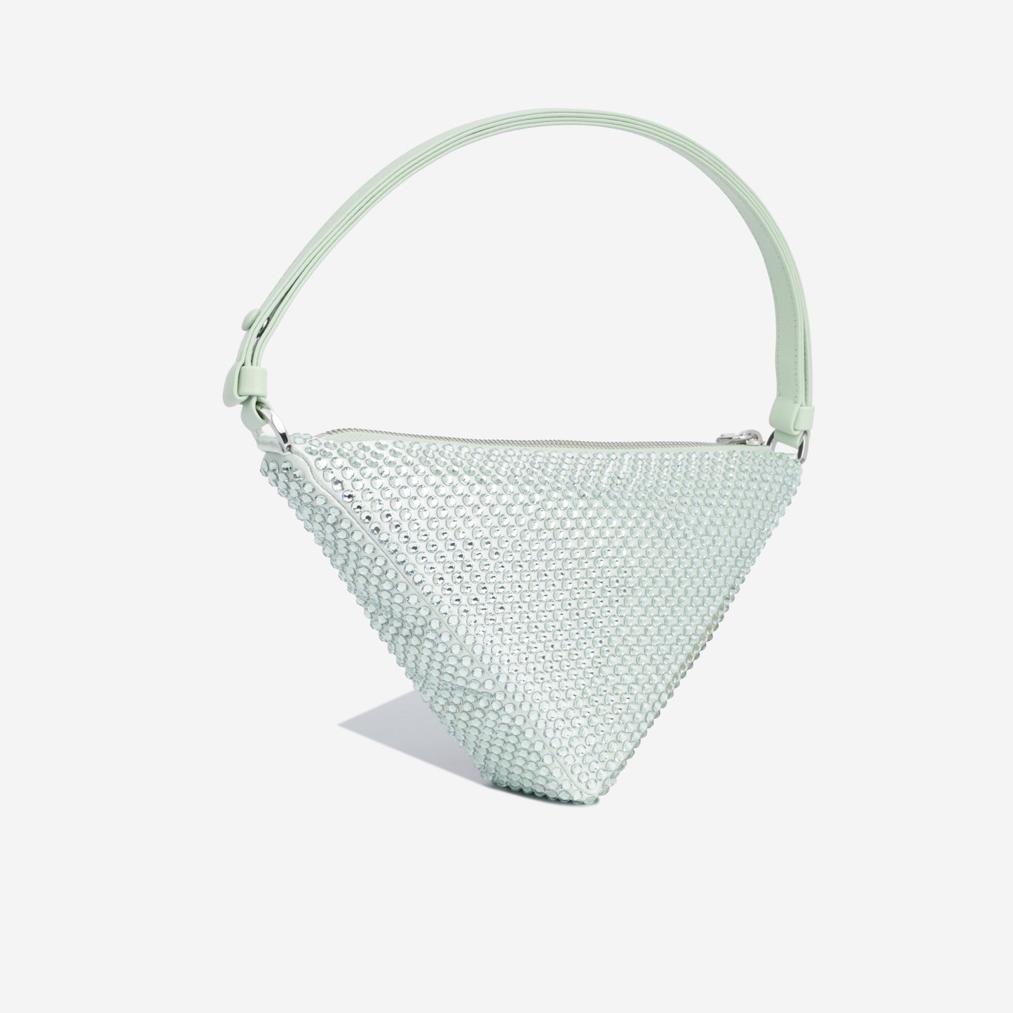 Prada Crystal Studded Pouch Shoulder Bag Satin
