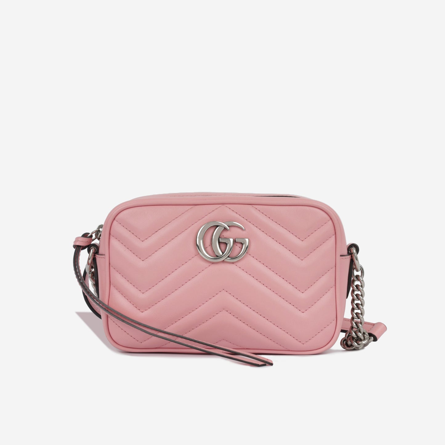 Gucci Marmont Matelass Shoulder Bag Mini Pink Shw