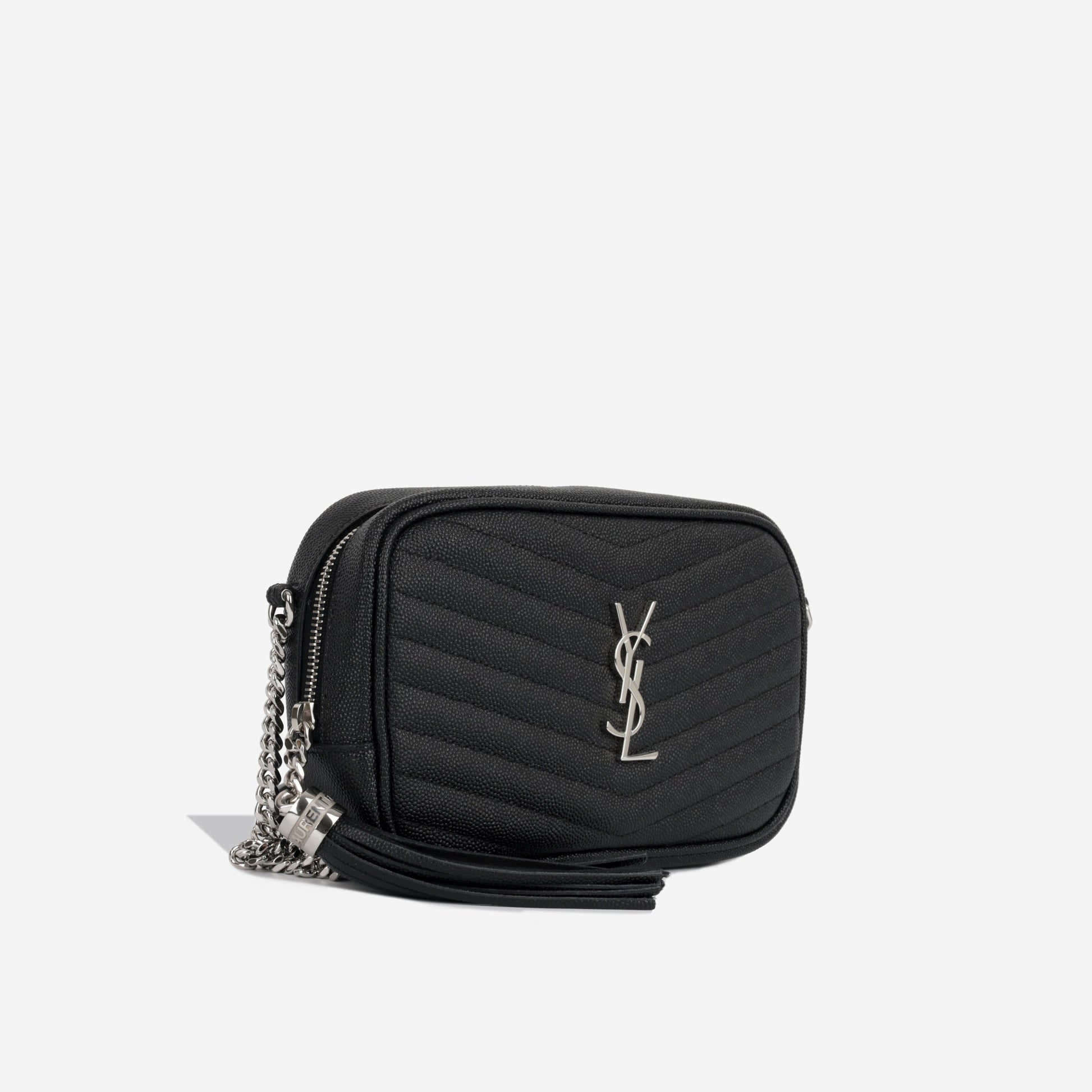 YSL Saint Laurent Lou Camera Bag Mini Crossbody Bag Grained Leather Shw