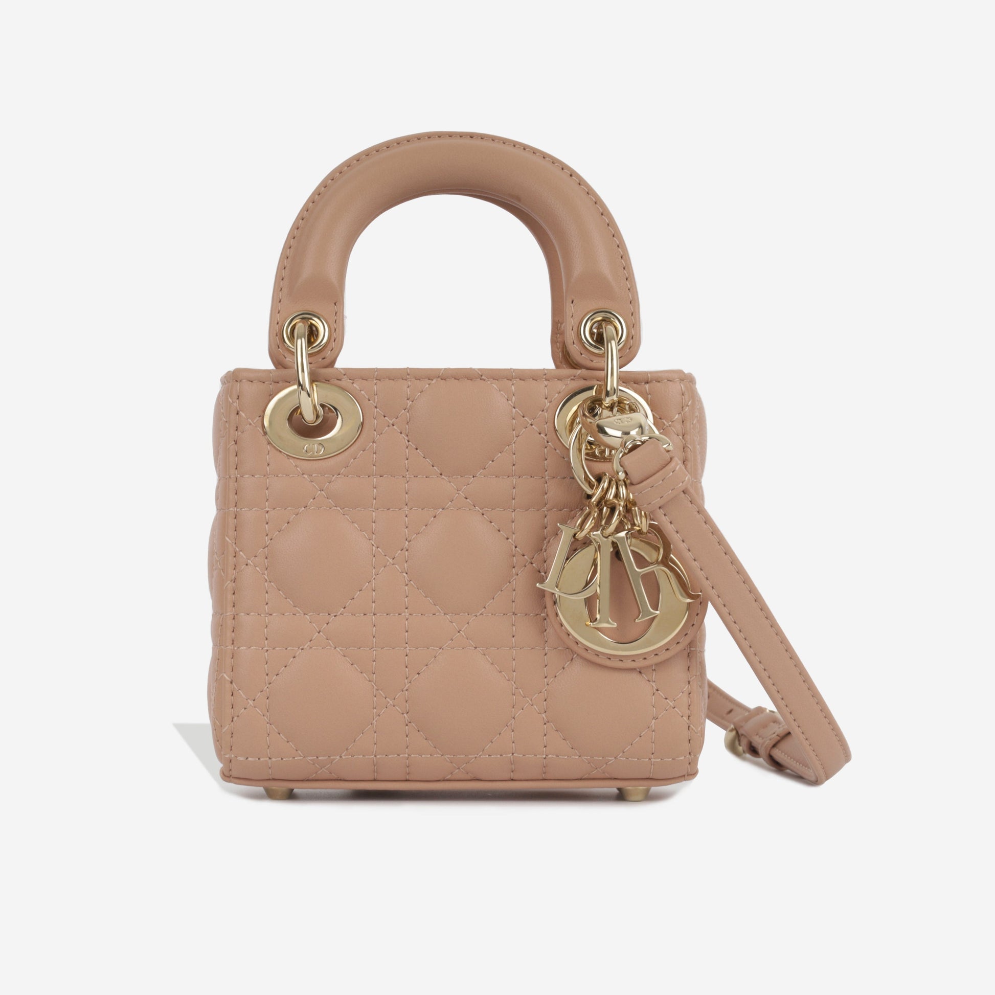 Dior Christian Lady Tote Bag Micro Cannage Lambskin Cghw
