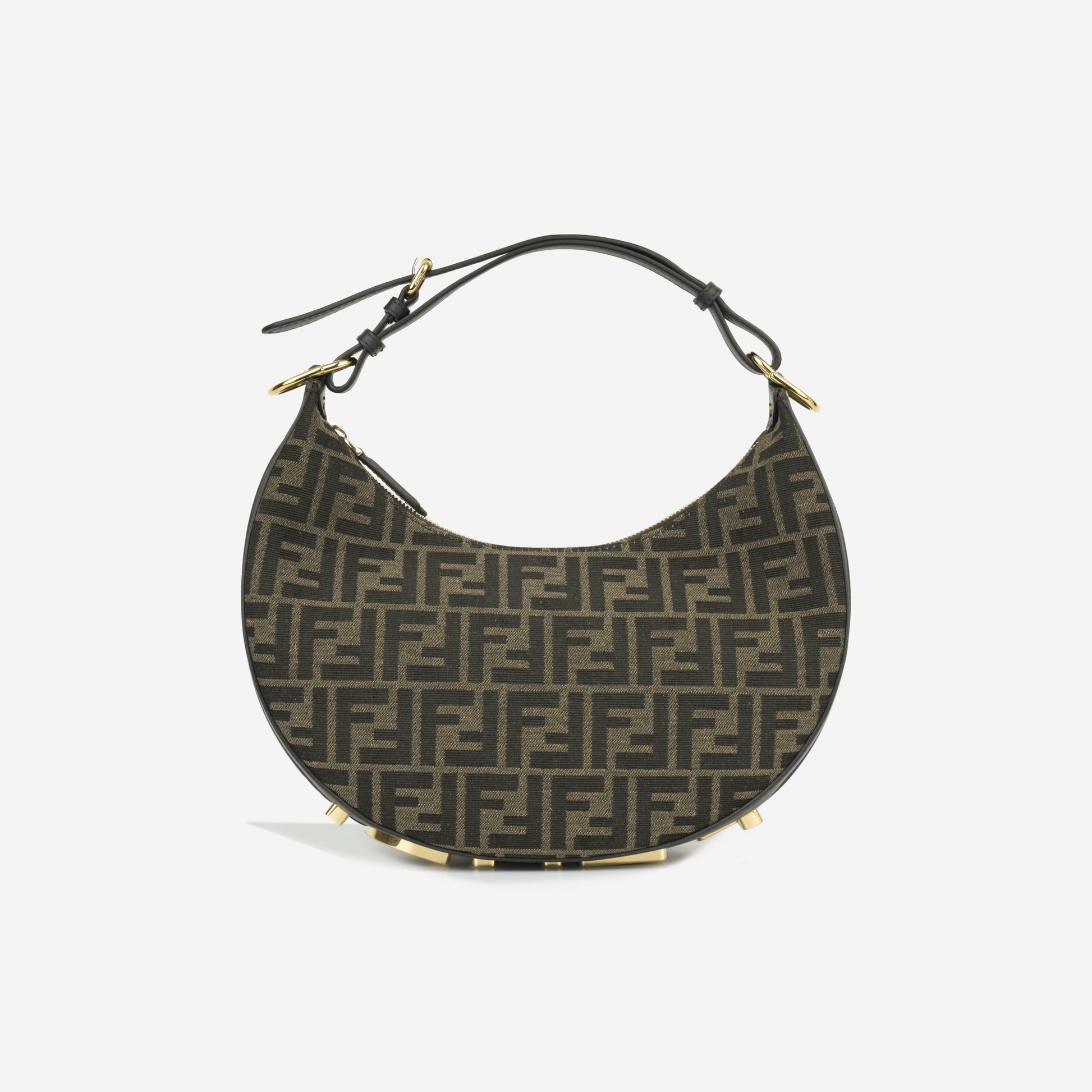 Fendi graphy Hobo Small Shoulder Bag Ff Jacquard Ghw