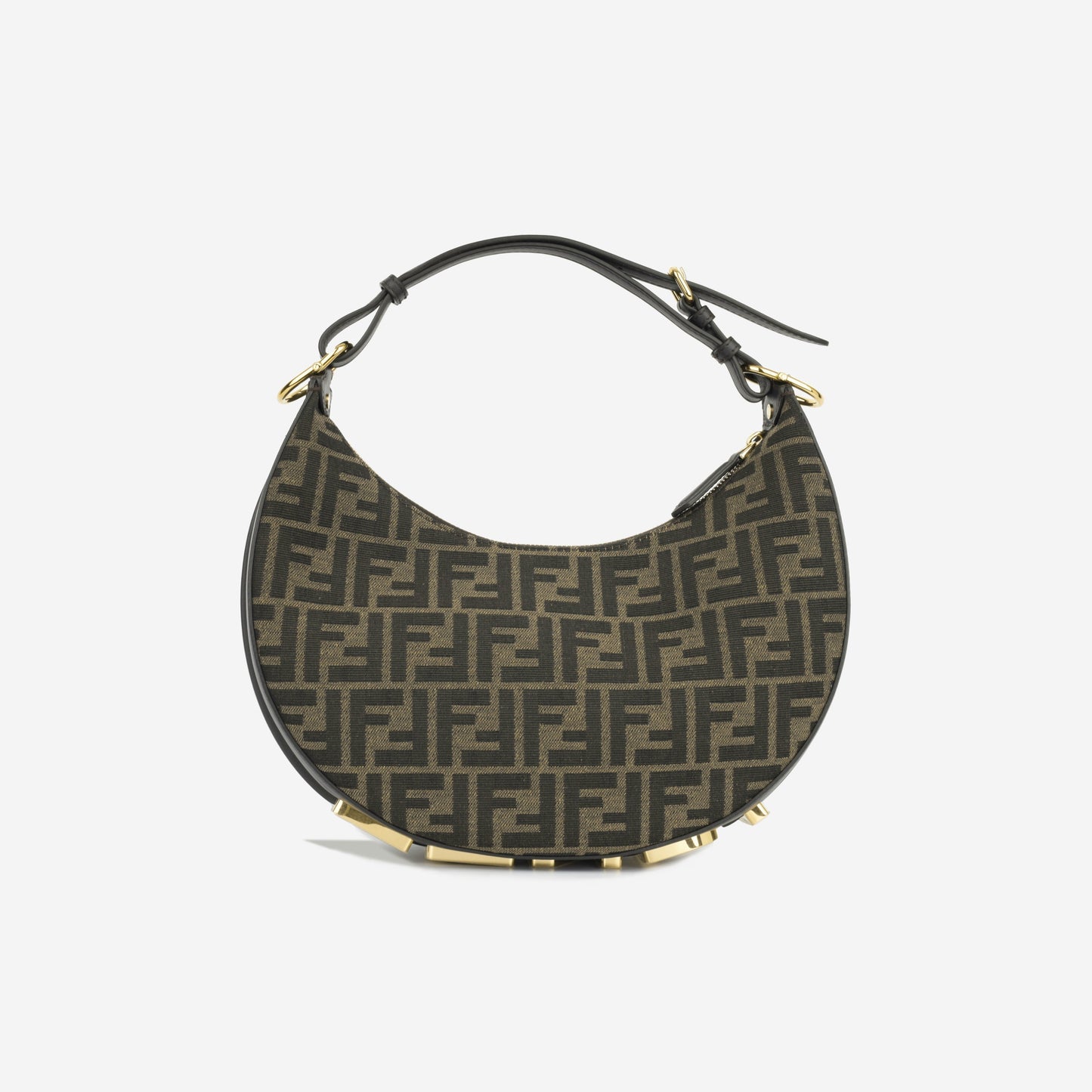 Fendi graphy Hobo Small Shoulder Bag Ff Jacquard Ghw