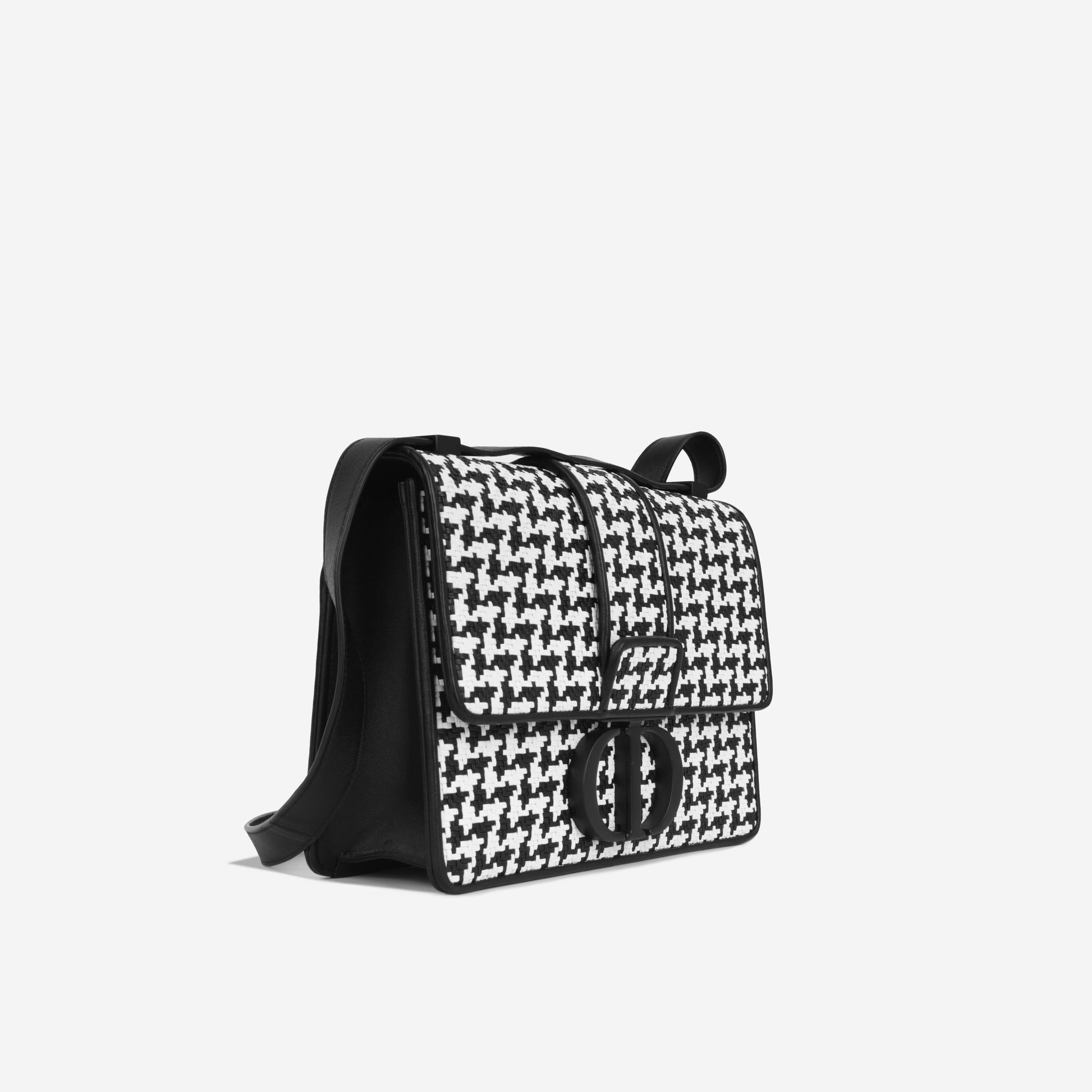 Dior Christian Houndstooth Braided Montaigne Crossbody Bag