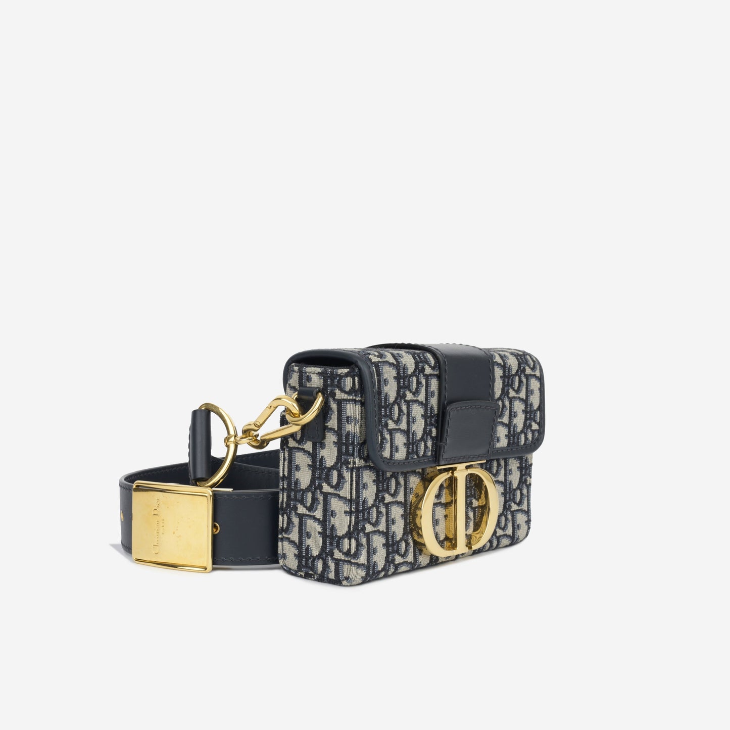 Dior Christian Montaigne Bag Crossbody Bag Navy Oblique Ghw