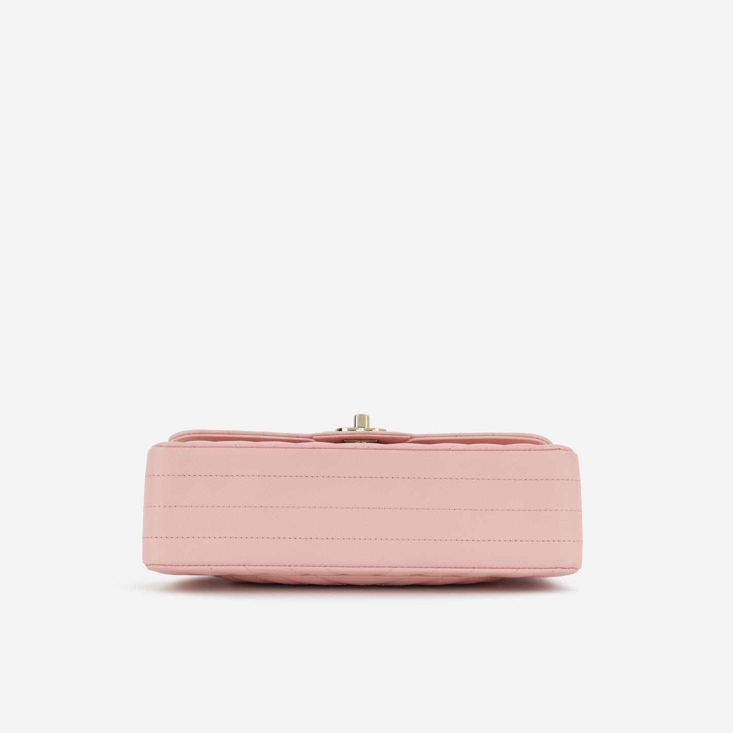 Chanel - Small Classic Flap Bag - Pink Chevron Caviar CGHW - 2021 -