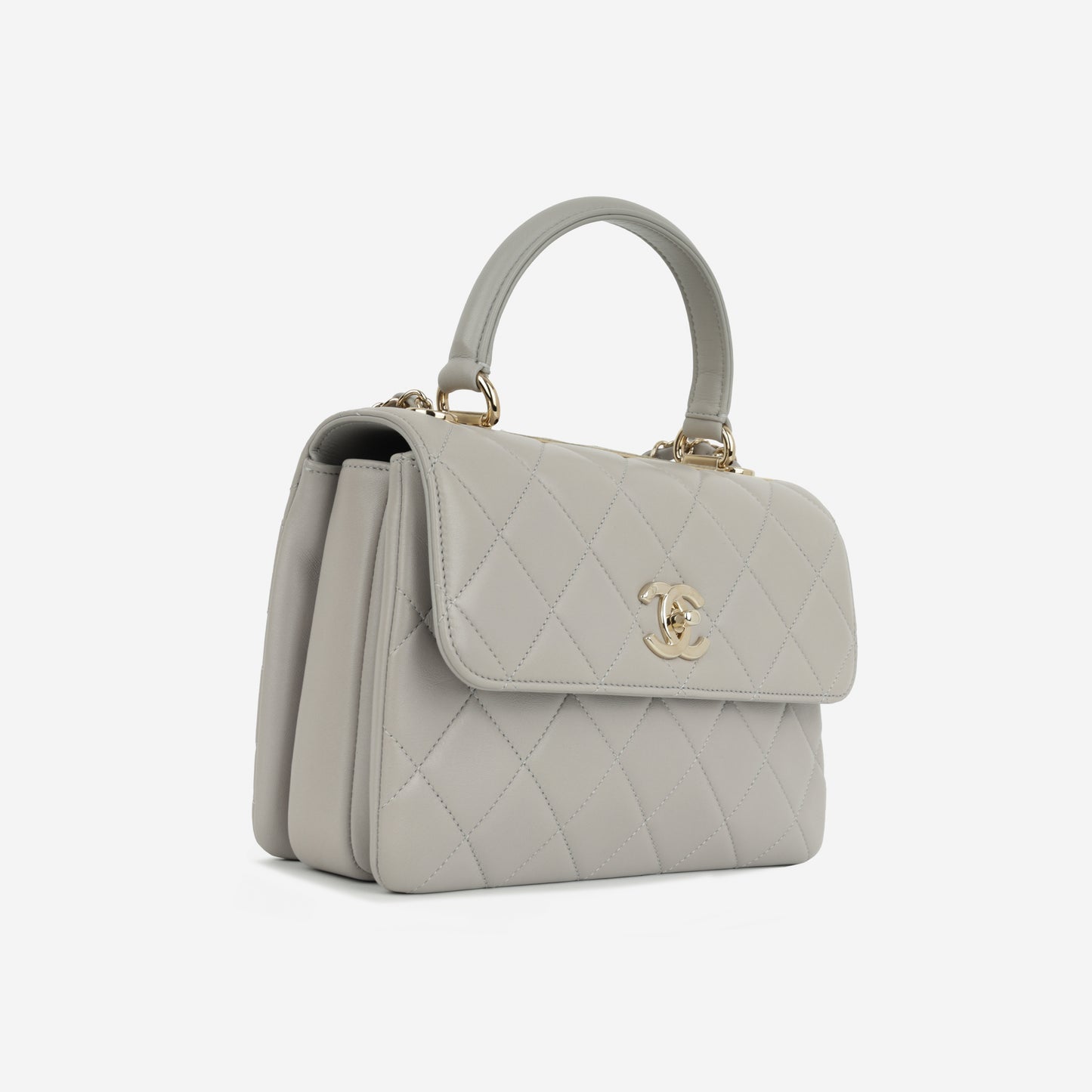 Chanel - Trendy CC Flap Bag - Small - Grey Lambskin CGHW - - 2022