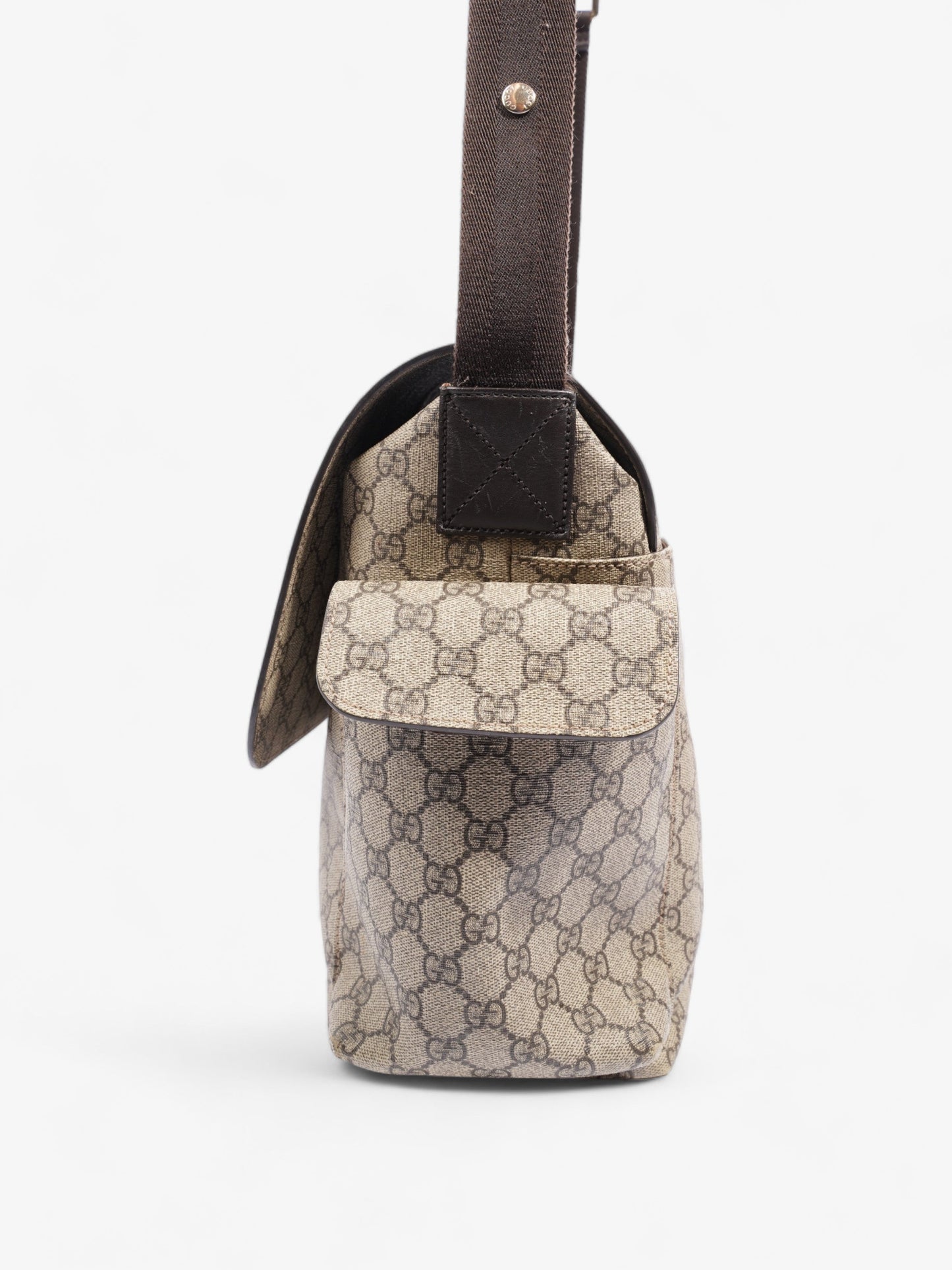 Gucci Baby Changing Bag And Ebony Supreme Coated Canvas Beige Shoulder Bag